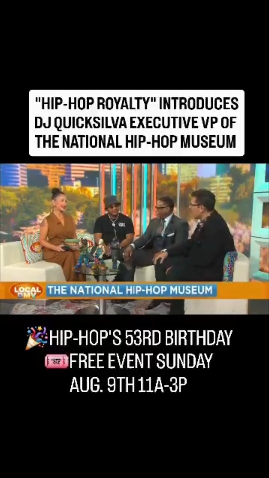 📺Shout out @dcnewsnow for spotlighting The National Hip-Hop Museum's new Executive VP @djquicksilva along side Executive Director @mastergeesugarhill and Founder @djboom_lv