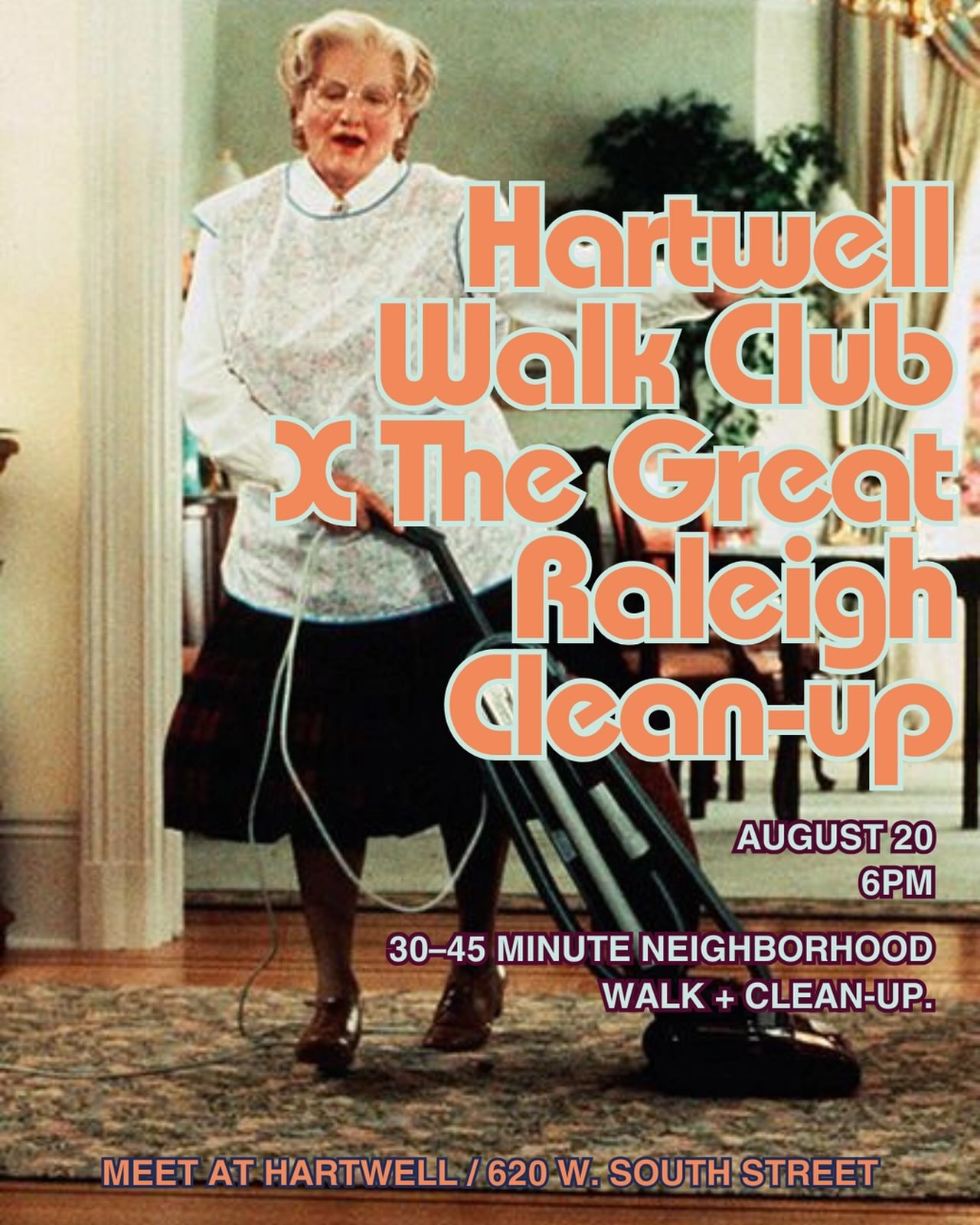 Our next walk club is a good one! We’re teaming up with @raleighcleanup for a cleanup walk around the neighborhood. All supplies included, just show up!