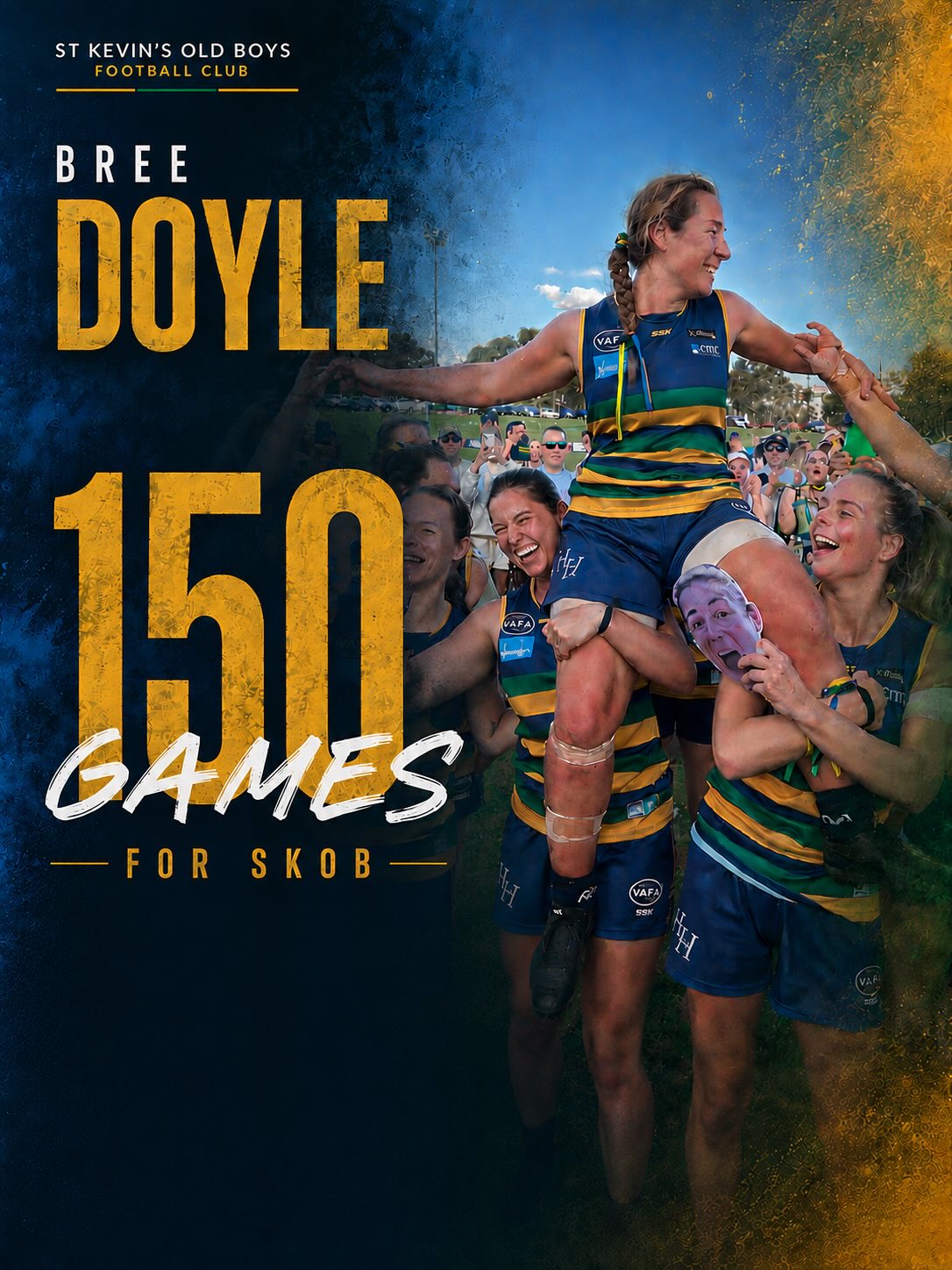 Congratulations @breeedoyle #2157 on 150 games for SKOB!
A foundation Saints player, three-time premiership player, five-time Best & Fairest winner and club captain since 2023. Bree has also been selected to play for the Big V four times, twice as Captain.
Named BOG an incredible 95 times in her 150 games, Breeβs consistency is unmatched. A true stalwart and star of the Saints football program!
Congratulations, Bree, on an extraordinary 150-game milestone.
#goSKOBπππ