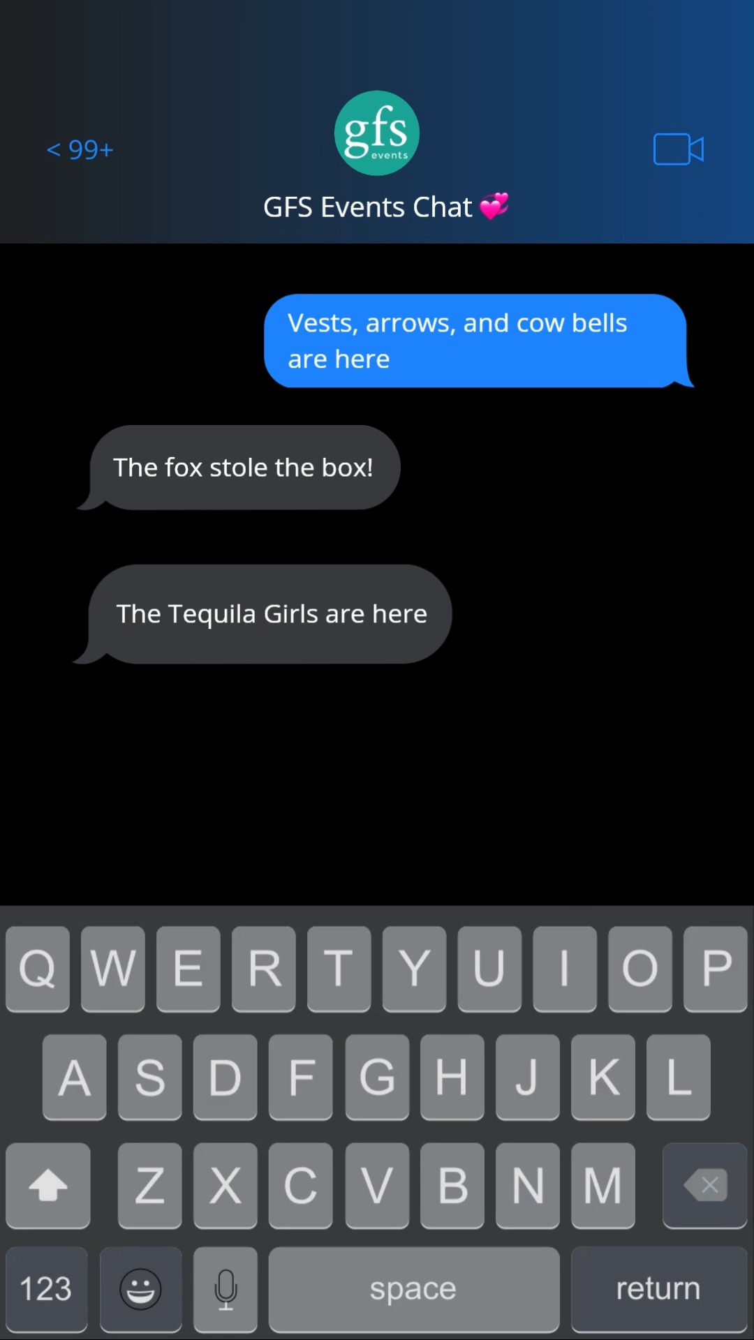 Tell me you work in event planning without telling me you work in event planning…
Enjoy these actual texts the GFS team has sent to each other on event day!
Who else’s work group chat looks like this??
#GFSEvent #nonprofitfundraising #nonprofit