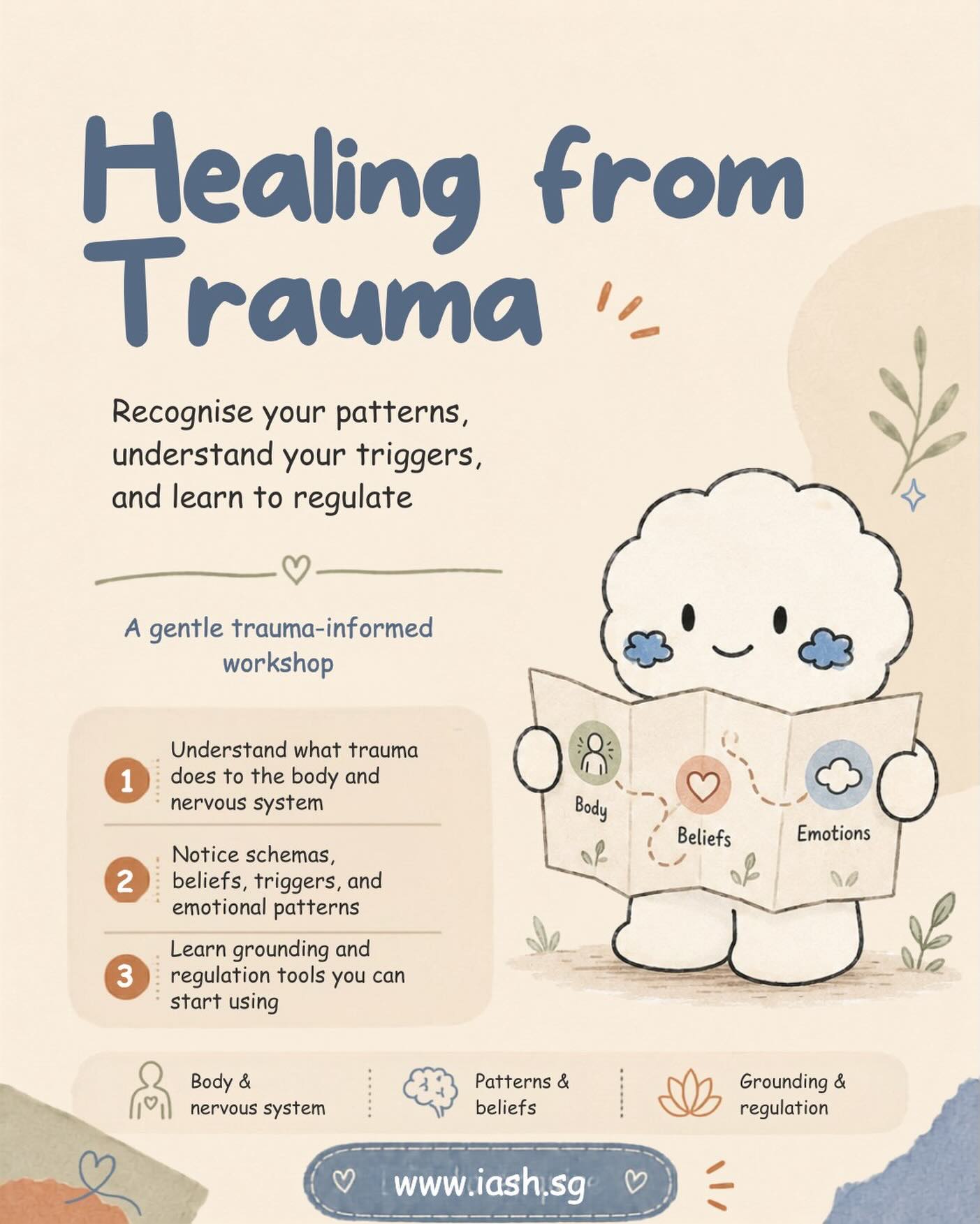 โIt wasnโt that bad. Other people had it worse.โ
If youโve ever talked yourself out of something that still quietly affects you โ this oneโs for you.
Trauma isnโt measured by how bad it looked. Itโs measured by what it did to you. And nearly 2 in 3 adults here carry some of it.
Healing from Trauma โ a warm, judgment-free space to understand why you react the way you do.
๐๏ธ 29 August 9am - 1pm
๐IASH Bishan
๐ท๏ธ Starting from $20 and up
Sign up through the link in our bio!