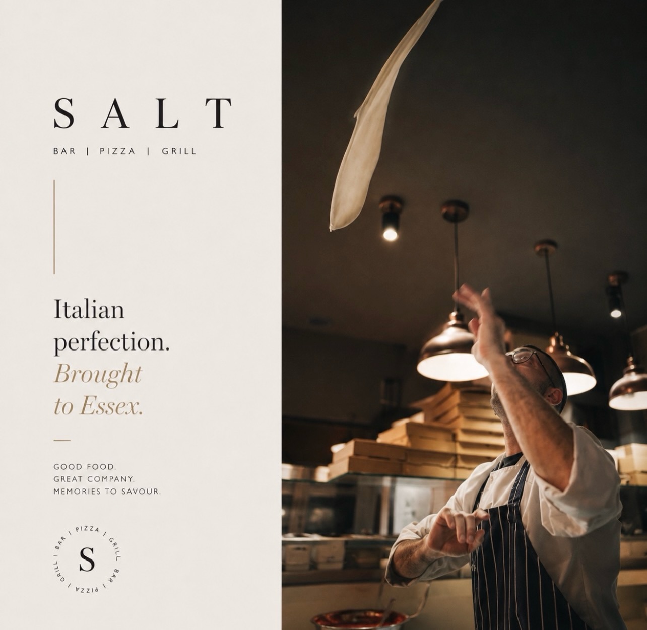 Italian Perfection, Brought to Essex
From hand-stretched dough to the final flourish, every detail is shaped with care.
Authentic technique. Beautiful ingredients. Made fresh at SALT.
📍 Maldon, Essex
#saltbarpizzagrillmaldon #maldon #essexfoodies #italianfood MaldonRestaurants EssexDining