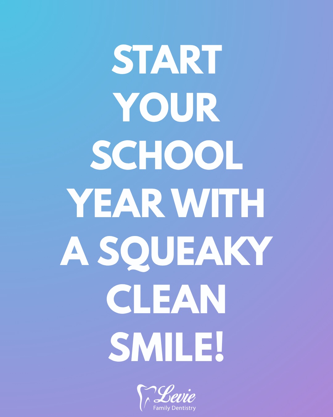 School is back in session! ✏️📚🦷
Start the school year with a squeaky clean smile! A fresh cleaning is the perfect way to help your little one head back to the classroom feeling healthy and confident.
Call us to schedule! 706-638-2784
Find more information! Leviefamilydentistry.com