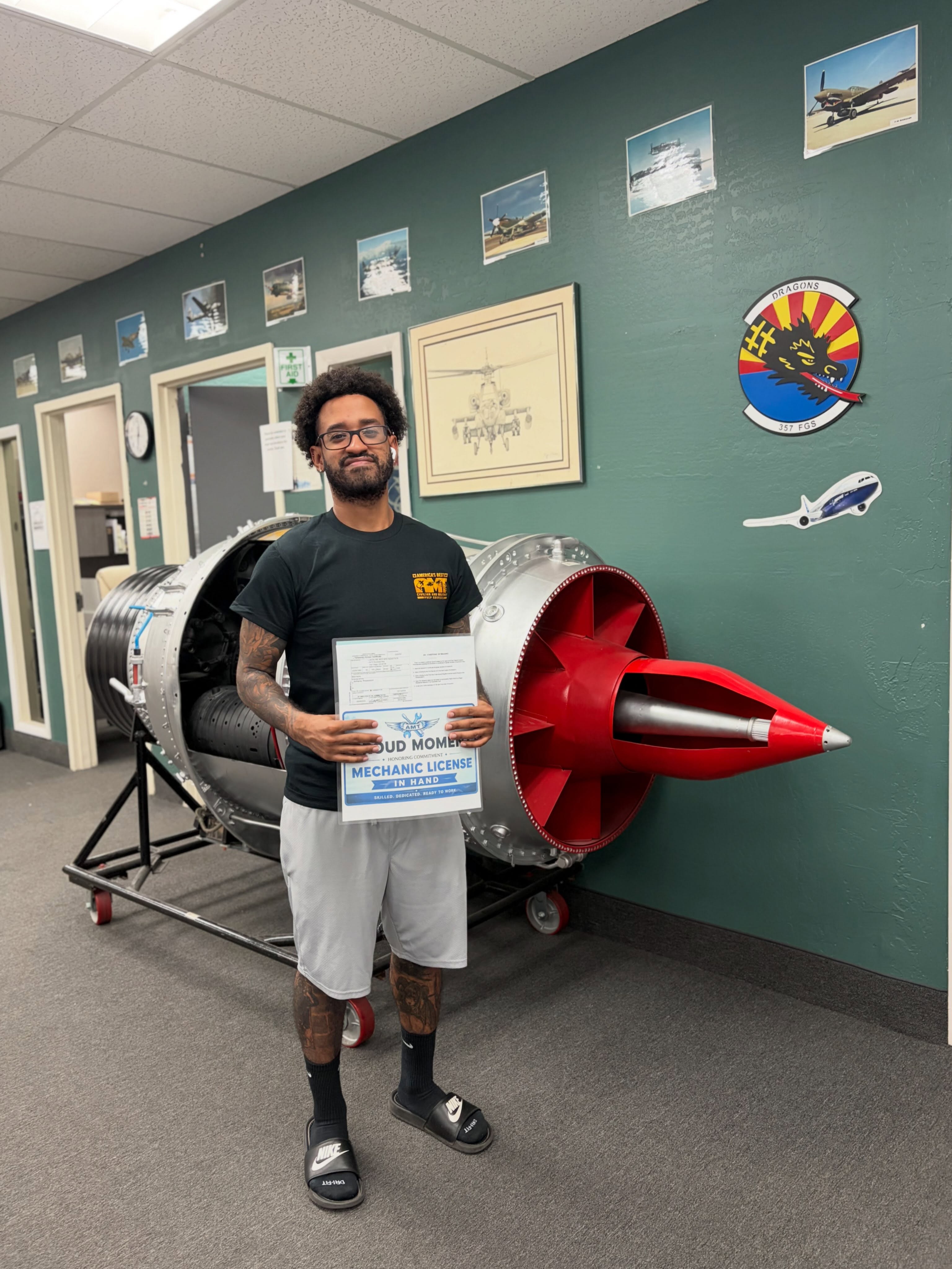 “The harder you work for something, the greater you’ll feel when you achieve it.” — Unknown
Another graduate. Another A&P license. Another career ready for takeoff. Congratulations from the entire America’s Best AMT team!
#AmericasBestAMTCrashCourse #AMTExperiencetoAMTLicense #LicensedToMaintain #KeepClimbing #AviationDreams