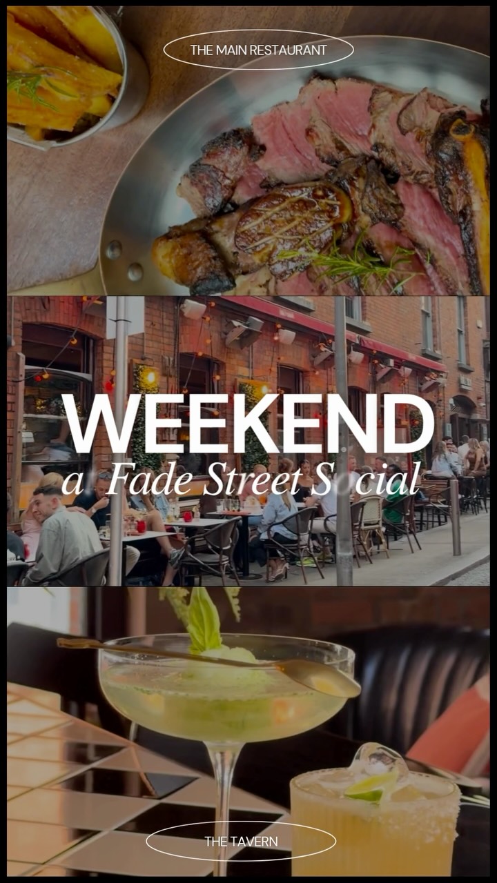 Weekend plans, sorted. ✨
Keep it casual in The Tavern with crispy pizzas, cocktails and biodynamic wines, or settle in for a more refined meal in the Main Restaurant.
Then head upstairs to the Rooftop Bar for drinks and good vibes. 🍸
Your weekend, your way.
#FadeStreetSocial #TheTavern #DublinDining #RooftopBar #DublinNightlife