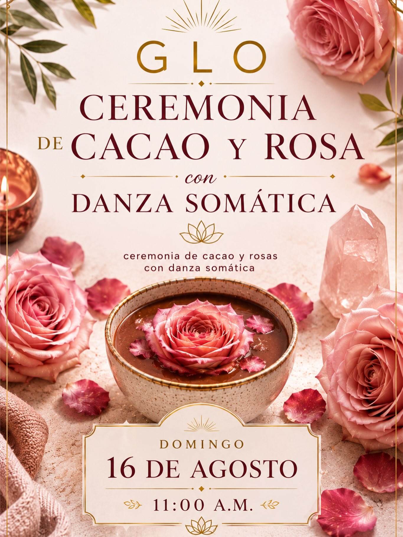 Hoy, únete a nosotros en una práctica centrada en el corazón. 🩵🌹 @gloflexcafe_and_center