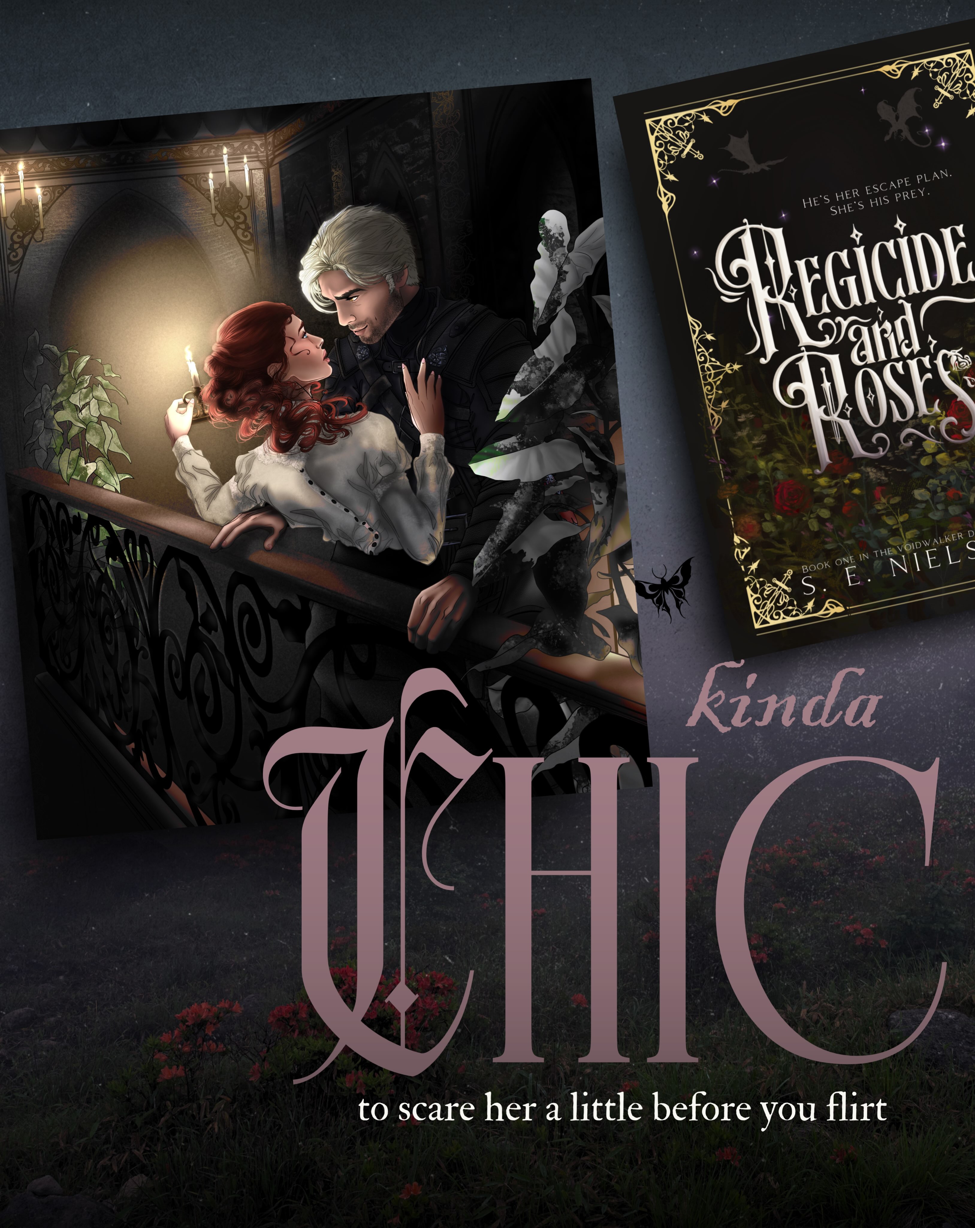 There’s no way I’m going to let you forget this beauty is coming out in October. But just in case, go ahead and add Regicide and Roses to your Goodreads TBR 🙌
Artists are tagged 🫶
___________
👇 If you’re new here
📖Regicide and Roses by S. E. Nielsen
𝐇𝐞’𝐬 𝐡𝐞𝐫 𝐞𝐬𝐜𝐚𝐩𝐞 𝐩𝐥𝐚𝐧.
𝐒𝐡𝐞’𝐬 𝐡𝐢𝐬 𝐩𝐫𝐞𝐲.
Wraith, an infamous dark sorcerer on a mission to eliminate the royal bloodline, goes undercover as a dragon rider in the king’s army.
Meanwhile, Lavinia, the stubborn and witty princess on Wraith’s hit list, is looking for any way out of the kingdom and her royal duty to marry.
*And she knows just the cold and ruthless dragon rider to use in her escape…*
Wraith reluctantly forms a temporary alliance with her, but when teasing and insults turn to banter and seduction, he questions whether he’ll be able to finish her in the end.
And if desire overcomes duty, he may lose his most prized possession of all—his status as one of the realm’s most fearsome and powerful sorcerers.
🥀forbidden love
🥀slow burn
🥀dark sorcerer x damsel princess
🥀wound tending
🥀dragons + gothic setting
🥀animal companions