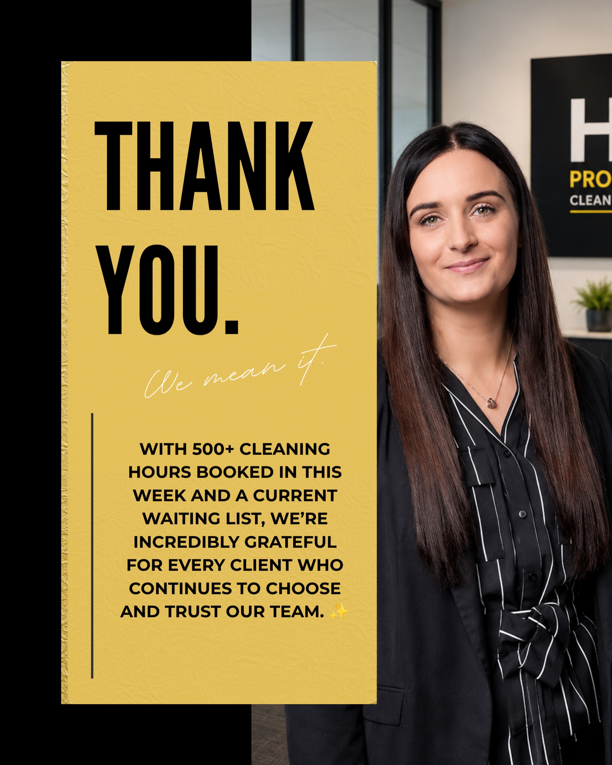 ✨ OVER 500 CLEANING HOURS BOOKED THIS WEEK! ✨
A huge THANK YOU to every single one of our clients for continuing to choose and trust HD Professional Cleaning Services. 💙
This week alone, our incredible team has over 500 cleaning hours booked in across our commercial contracts, specialist cleans, deep cleans and ongoing services. 🧽✨
We’re also incredibly grateful to currently have a waiting list for new bookings — something we never take for granted.
From the clients who have been with us for years to those who have recently joined us, thank you for keeping our team so busy.
And of course, a massive thank you to our amazing team out there putting in the hours and maintaining the standards our clients expect from us. 👏
500+ hours. One week. One very busy HD team. 💪🏼💙
#HDProfessionalCleaning #CommercialCleaning #CleaningBusiness #NorthWalesBusiness #CheshireBusiness