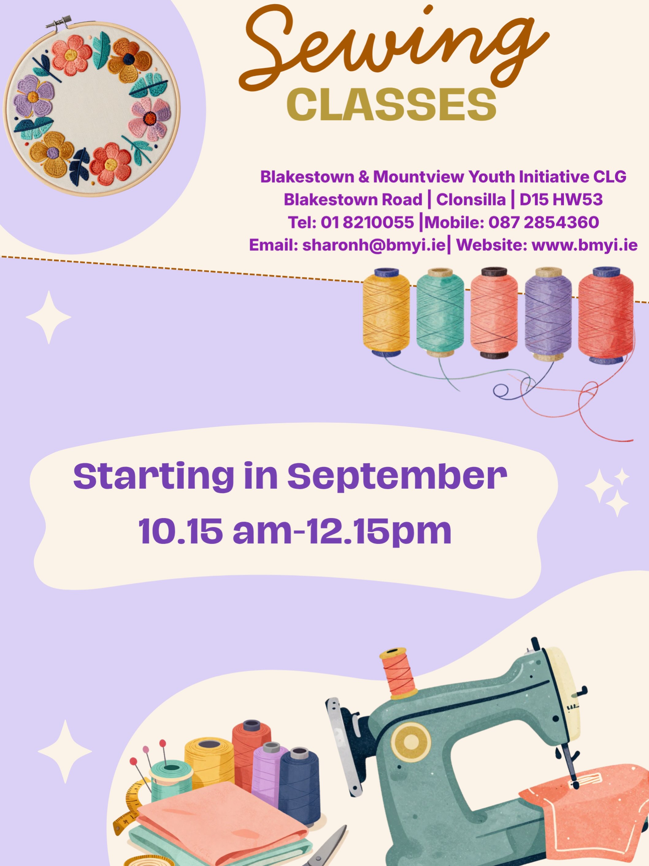 🧵✨ Sewing Classes – Starting September! ✨
Fancy learning to sew or brushing up on your sewing skills? 🪡🤍
New sewing classes will be starting in September — exact dates and times to be confirmed.
Thanks to @ddletb for supporting these classes and making this opportunity possible.
If you’d like to join, get in touch to register your interest #sewingclasses #sewingclassesforadults #dublin15
