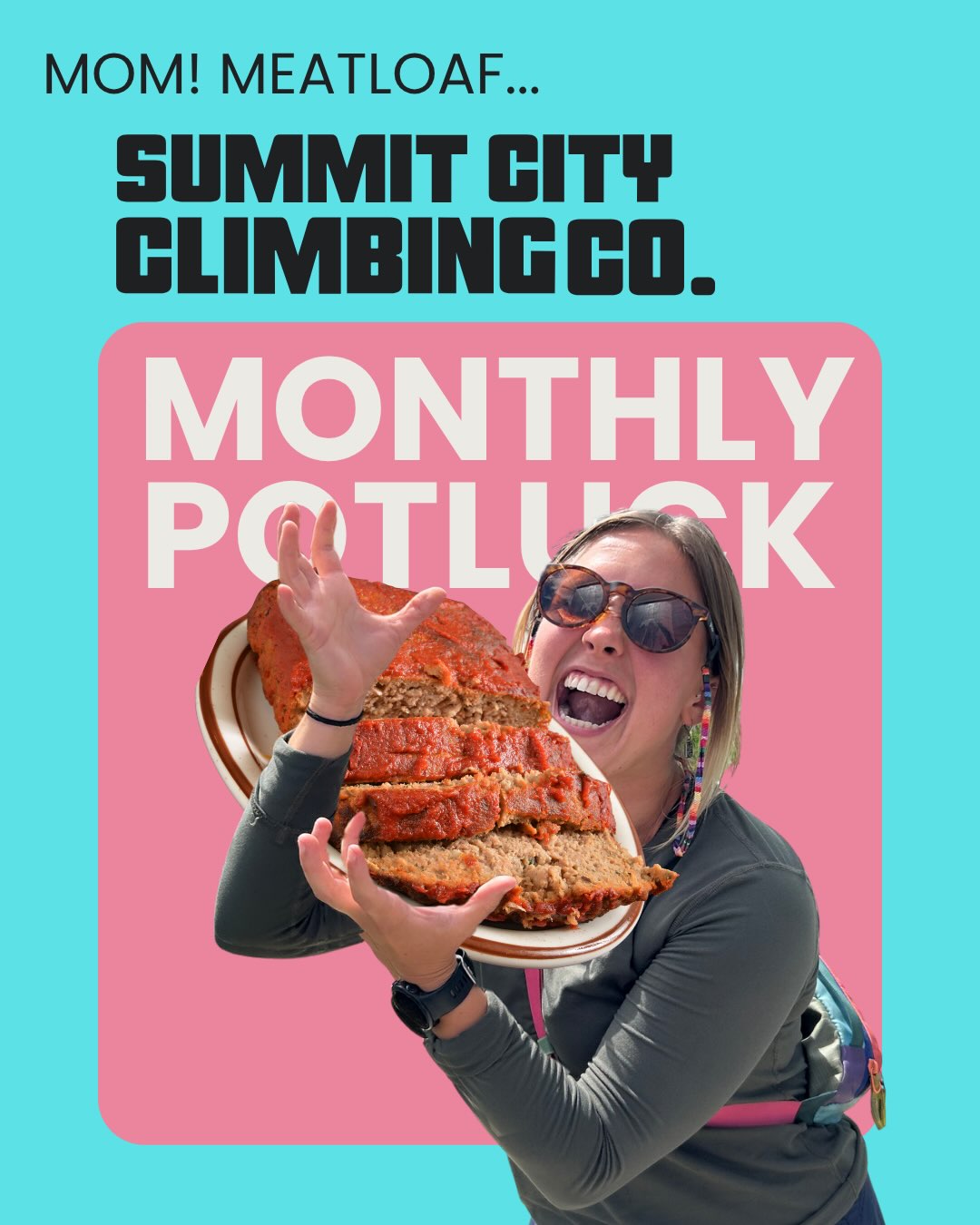 ANOTHER ONE! Monthly potluck on Wednesday. If you love the summit city climbing community, we better see you there❤️