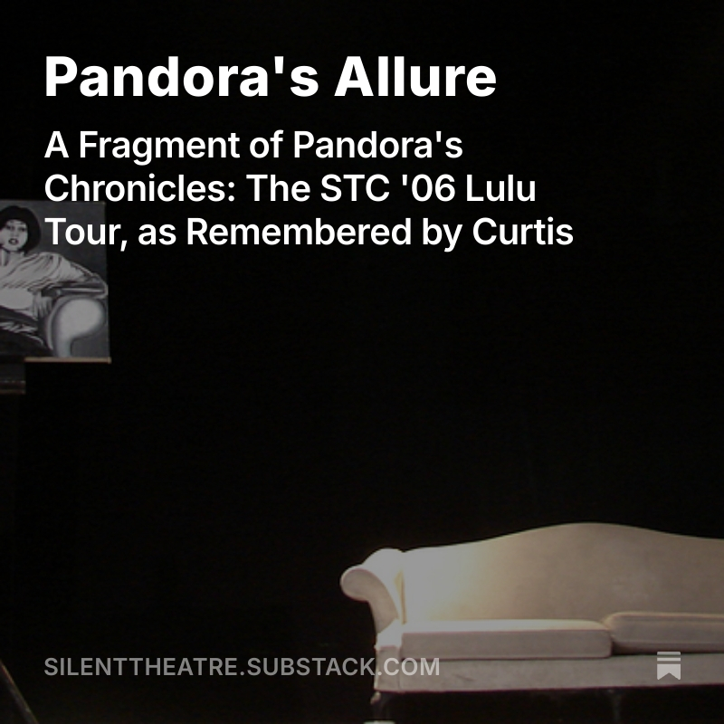 Second tour story just dropped. Penned by Curtis. head on over to the Stack: SilentTheatre.Substack.com
