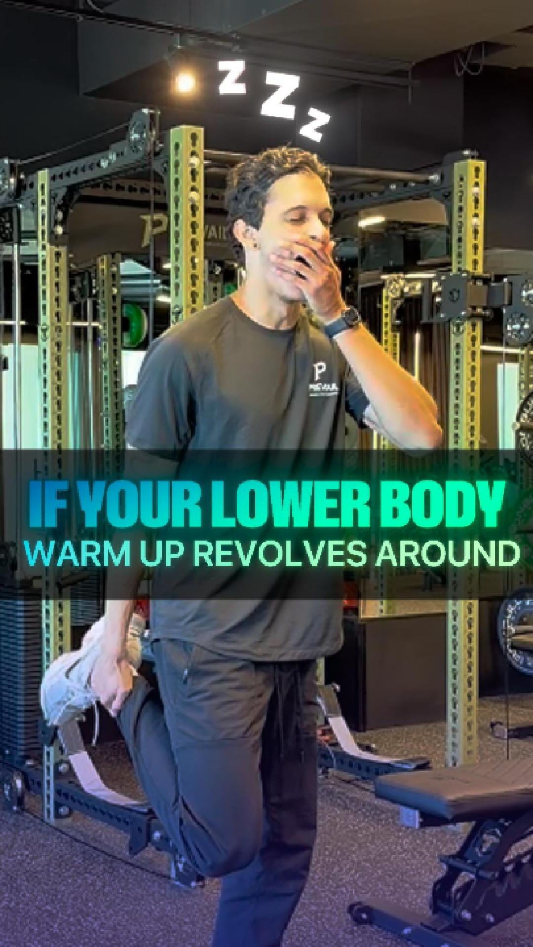 A lot of people spend more time “activating” than actually getting ready to squat.
If your goal is to squat well, your warm-up should probably look a little more like a squat.
That’s why I usually lean towards things like walking lunges, B-stance RDLs, or hip airplanes.
They put your hips, knees, and pelvis through positions you’ll actually use in the lift, making the transition into your working sets feel much smoother.
The best warm-up isn’t the one with the most exercises, it’s the one that prepares you for the movement you’re about to train.