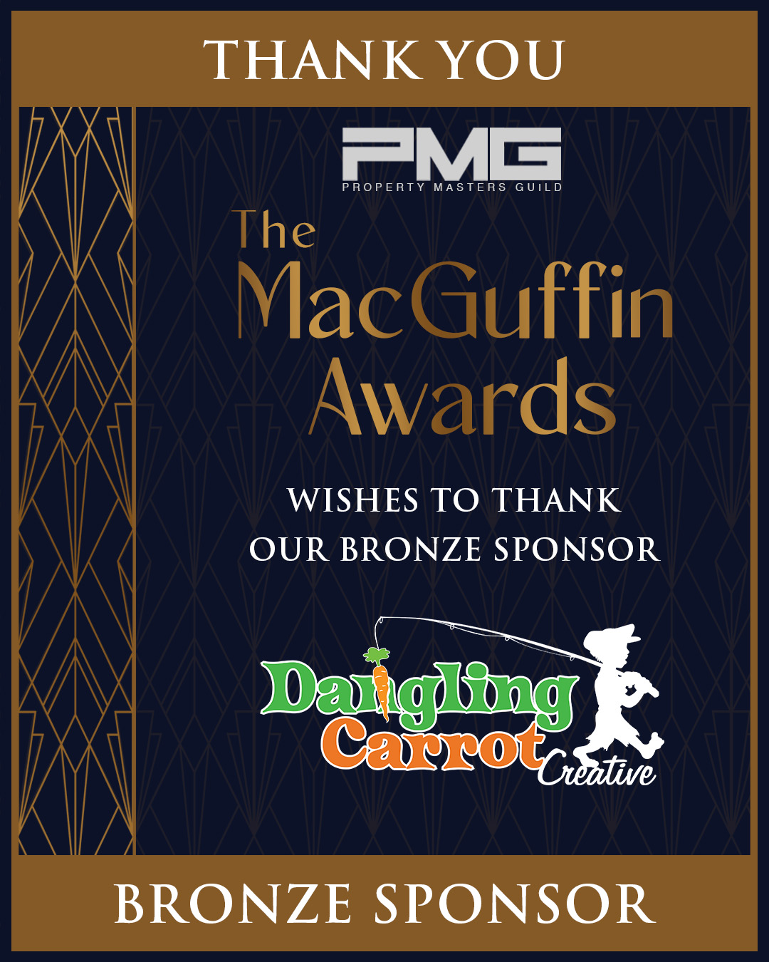 Thank you very much to Dangling Carrot Creative for being one of our generous sponsors of this year's MacGuffin Awards Show. We appreciate your support and look forward to the show.
#danglingcarrot #danglingcarrotcreative #pmg #propertymastersguild #propertymasters #propmaster #macguffinawards #2026macguffinawards
