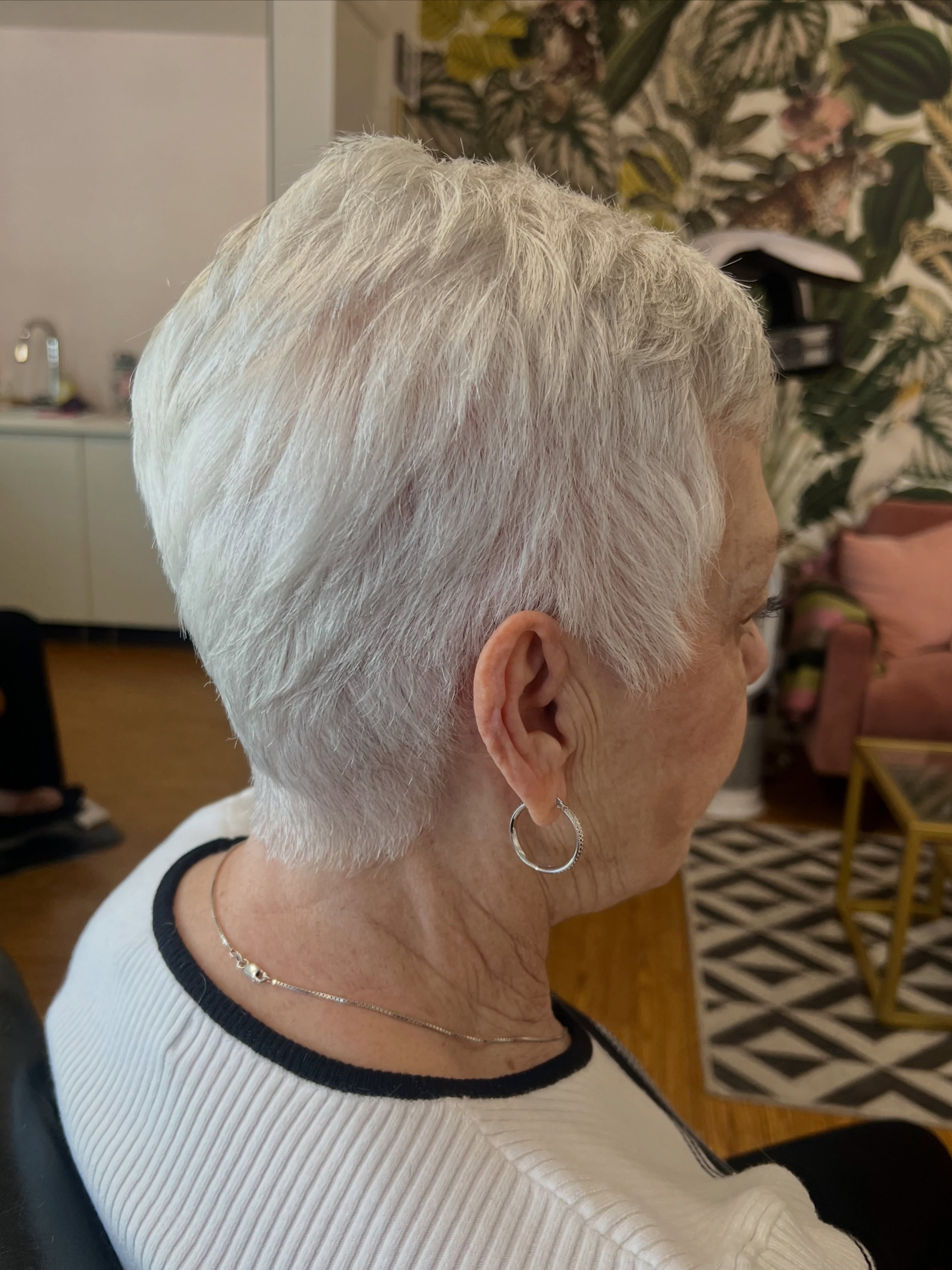 Pixie ease, white/silver/grey hair sparkle
Styled with @cultandking multiverse