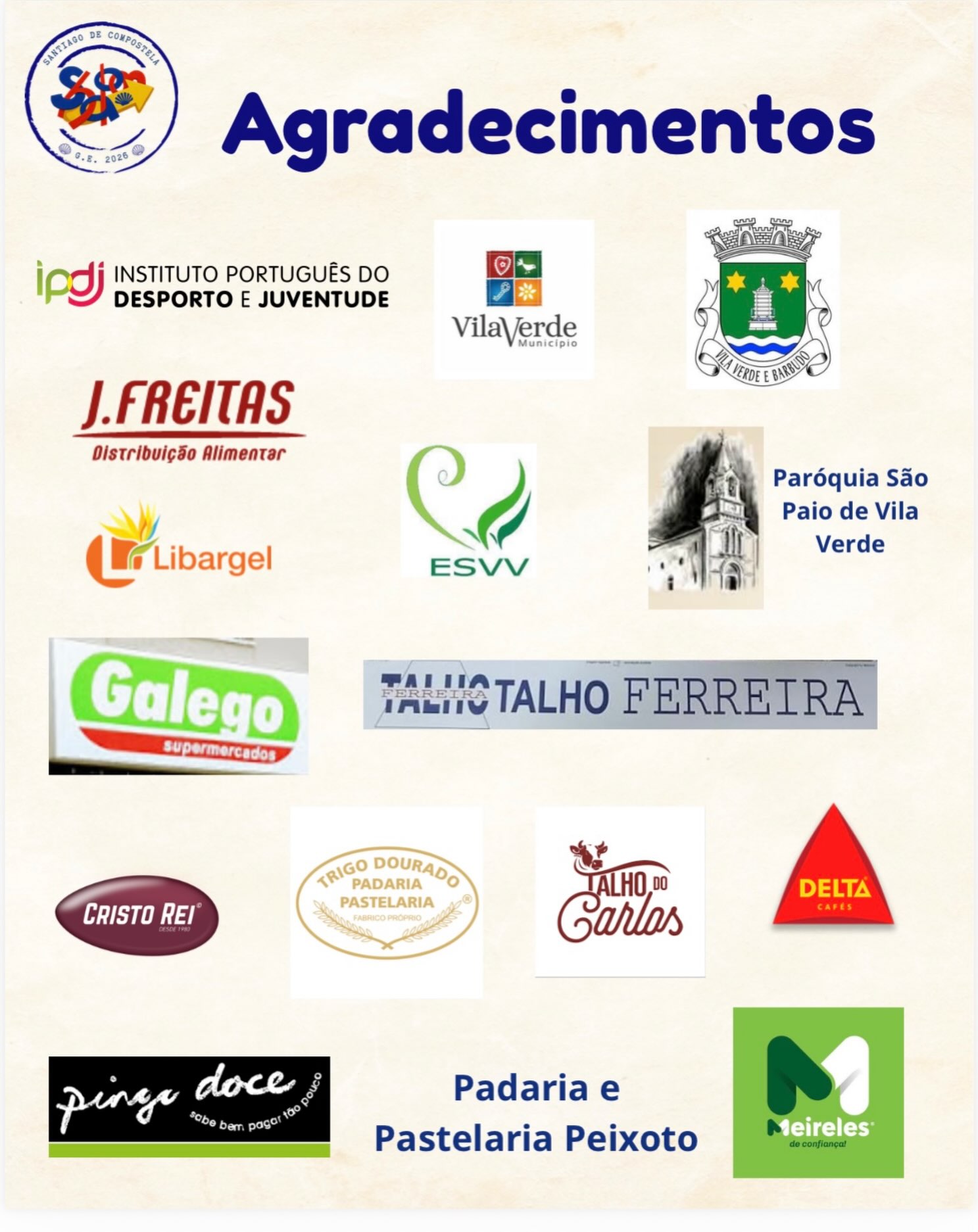 Terminado o GE’26 é tempo de agradecer a todos os patrocinadores! OBRIGADA ❤️💙