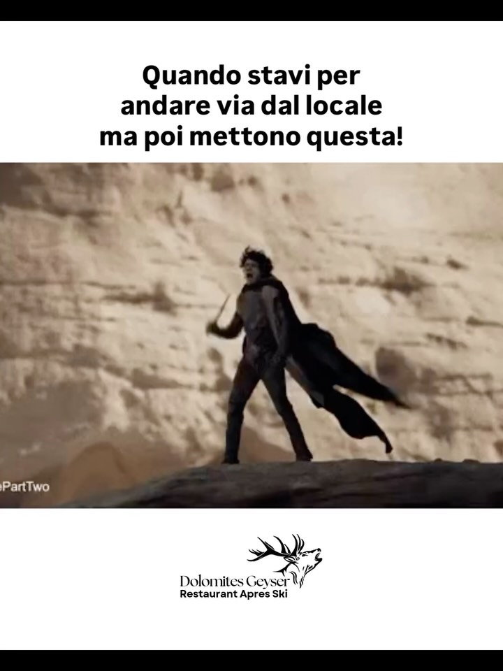 Tornare a quando ci bastava… 🥹
Un venerdì sera al Geyser, gli amici, qualcosa da bere e quella canzone che parte proprio mentre avevi deciso di andare a casa. 😂
Sarà questa balorda nostalgia, ma noi stiamo già aspettando che tornino quei venerdì lì. ❤️🔥
🎶 Ora però vogliamo sapere: qual è LA canzone che vi farebbe rientrare anche con la giacca già addosso? 👇
#dolomitesgeyser
Pozza di Fassa
Ristorante
Apres Ski