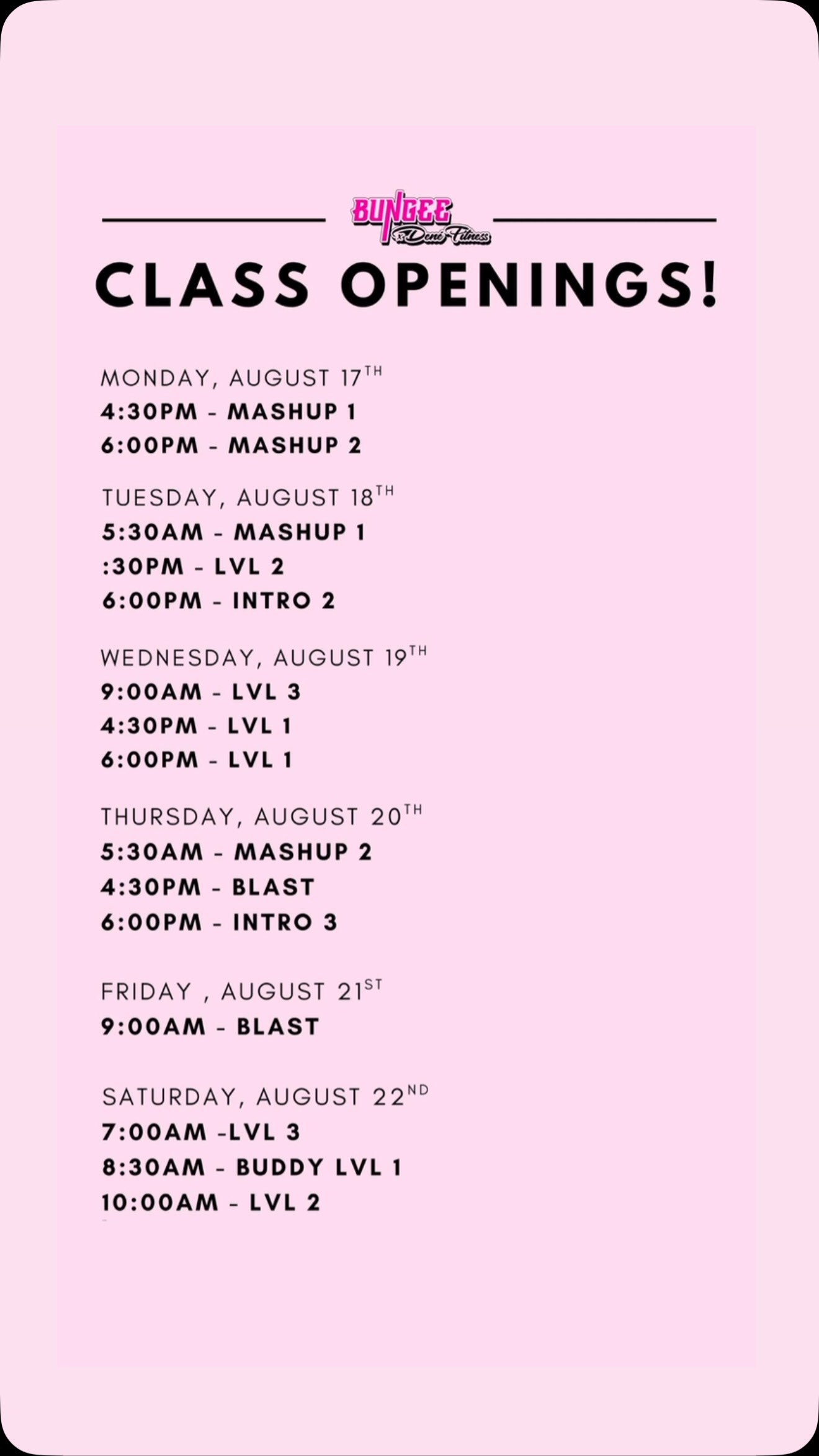 Another week of bungee! Move your body 💪🏽✨