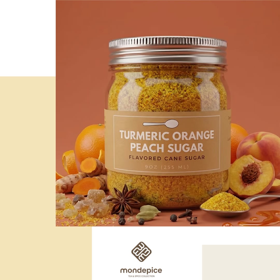 Meet Turmeric Peach Sugar a blend of organic cane sugar, turmeric, ginger, cinnamon & dried peach. 🍑✨
Sprinkle it on your morning toast, mix it into your tea or coffee, add it to yogurt, fruit, baking…