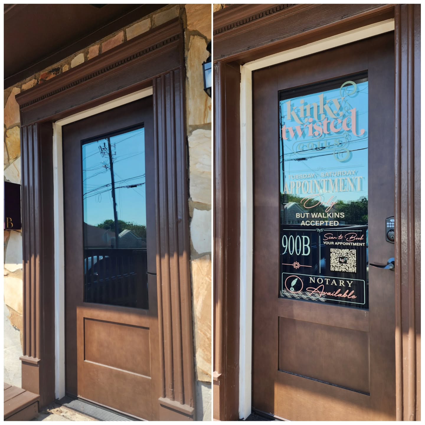 Need some custom lettering or logos for your business? Give your door a unique look. Make an appointment with us and have them professionally made by us. We are open, by appointment only. You can schedule online or link is in our bio. https://sticknwrap.setmore.com
Please email us at sales@sticknwrap.com or call 770-299-1980 for more information.
.
.
.
⌨ www.sticknwrap.com
📧 sales@sticknwrap.com
🔑 160 Stanley Court Suite A
Lawrenceville Ga 30046
☎️ 770-299-1980
⏰ Mon to Sat: Appointment Only
📽 YouTube: sticknwrap
.
.
.
#decals #vinyl #stickers #lettering #sticknwrapdotcom