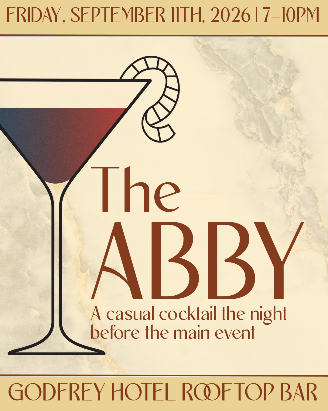Join us for a casual cocktail the evening before the main event - an opportunity to socialize and network on the rooftop of The Whiskey Hotel, our awards hotel partner.
The event is on the rooftop, accessible via the elevator in the lobby. Valet and street parking is available.
RSVP by using the link in our bio.