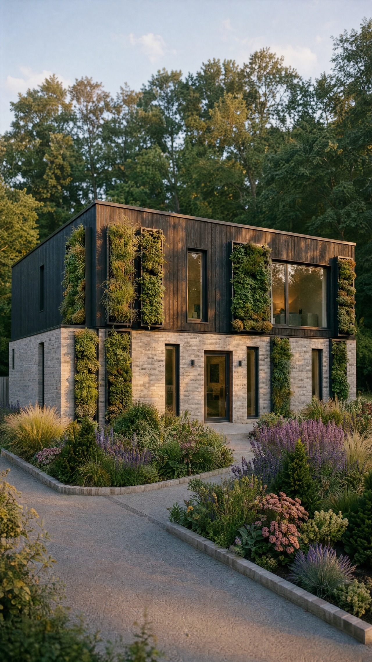 🏡 Ambers of Amersham.. two sustainable homes rising into the hillside of Old Amersham.
ㅤ
A pair of four-bedroom homes set within the Conservation Area — charred timber over soft grey brick, living green walls climbing the facades, and sedum and wildflower roofs that insulate, lock away carbon and bring the site alive for wildlife.
ㅤ
Living spaces sit up top, where full-height glazing pulls the Buckinghamshire countryside inside. Considered, low-impact and rooted in its place — the kind of home we love to make.
ㅤ
�Head to the link in our bio for more info.