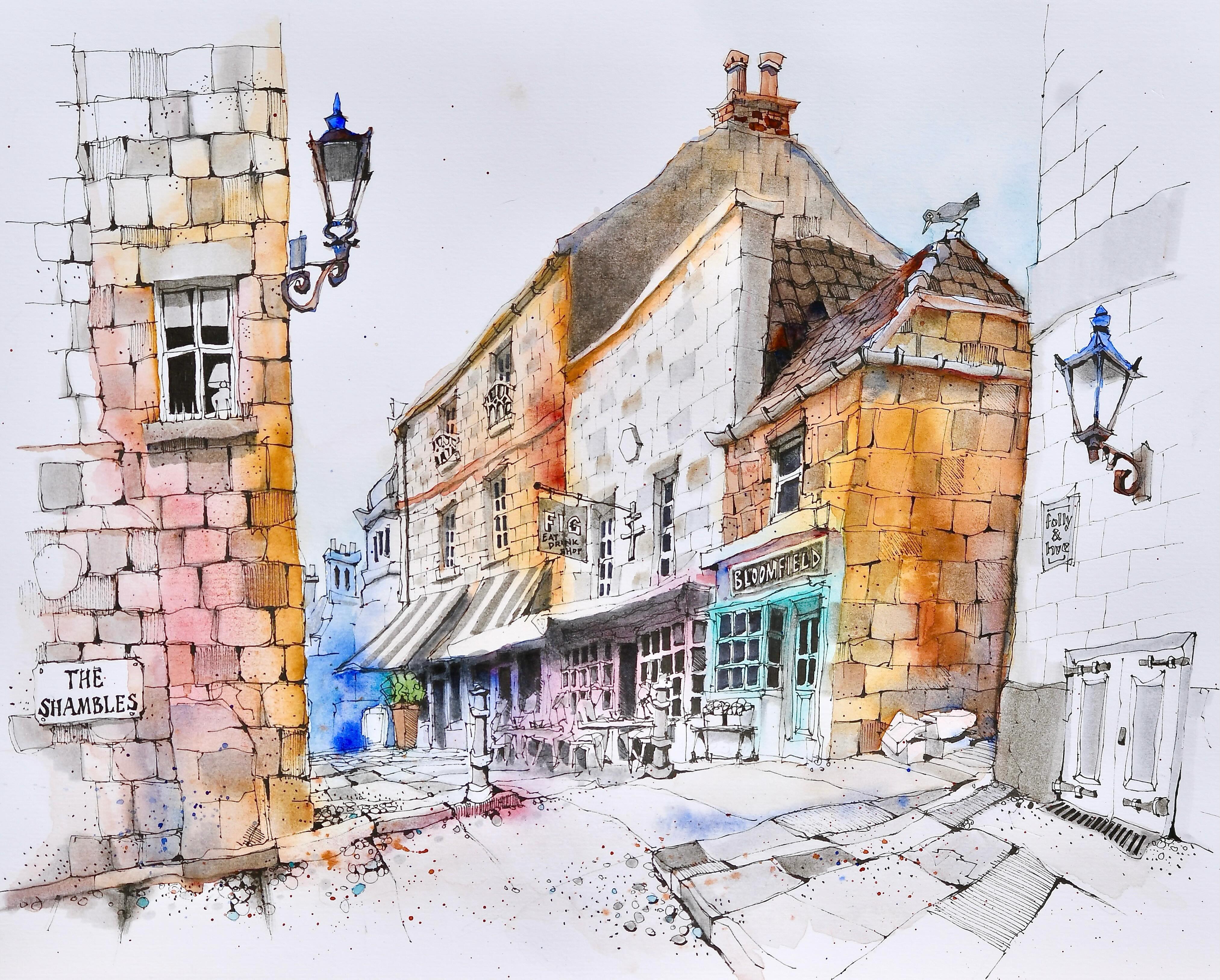 I haven’t done much drawing or painting recently for a variety of reasons, so I thought I’d better get some practice in ahead of a trip to France to do some drawing and painting next month. Here’s a pic I produced last week in Bradford-on-Avon in Wiltshire. #artistsoninstagram #artist #artwork #art #watercolour
