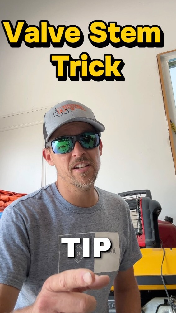 Tire Tube Valve Stem Trick #tooltips #tires #diy #thetoolpulse #lawnmower