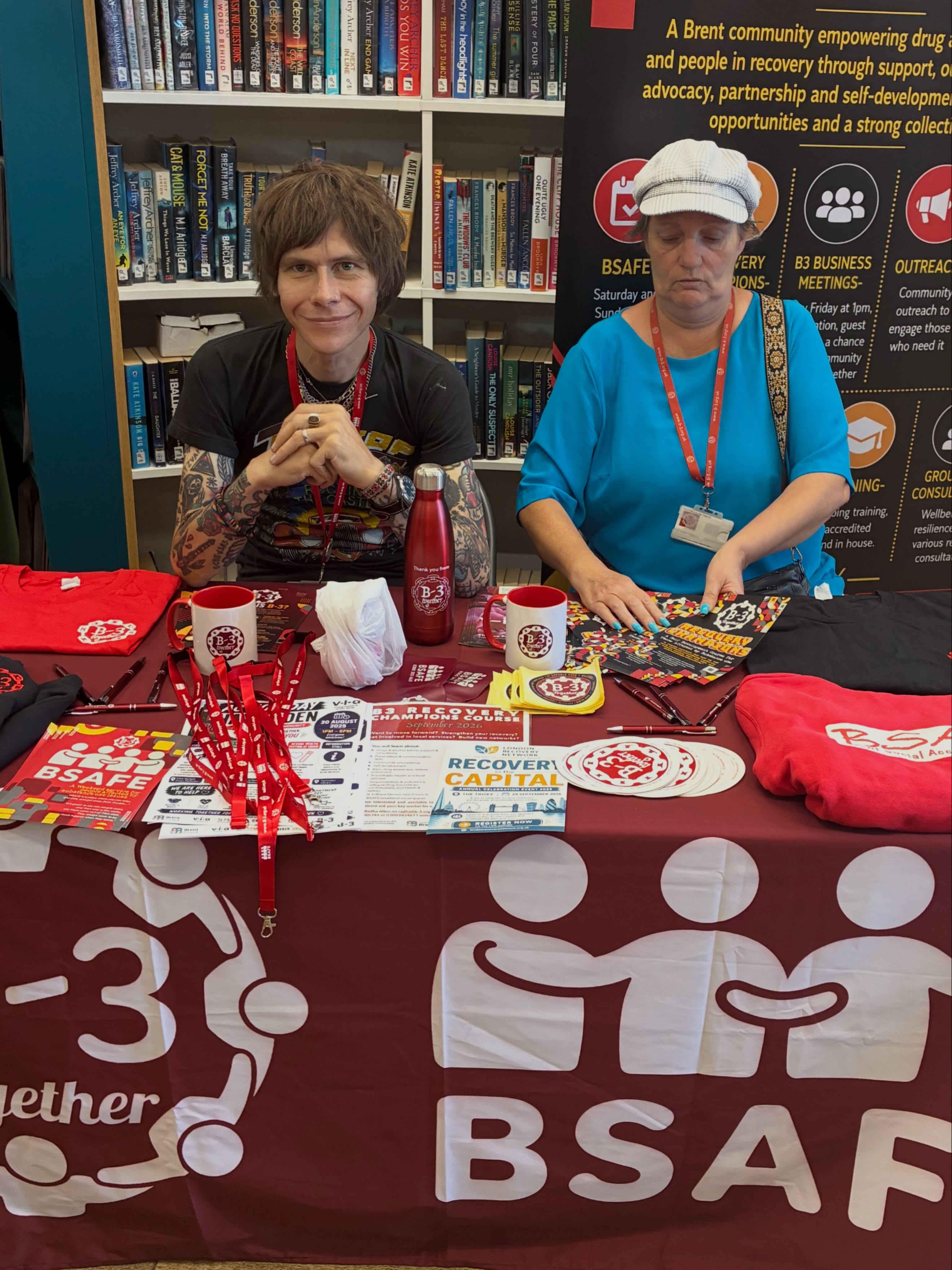 B3 staff and volunteers alike, putting a shift in at Harlesden library as part of Action Day Harlesden. Come say hello, we’re here until 6
