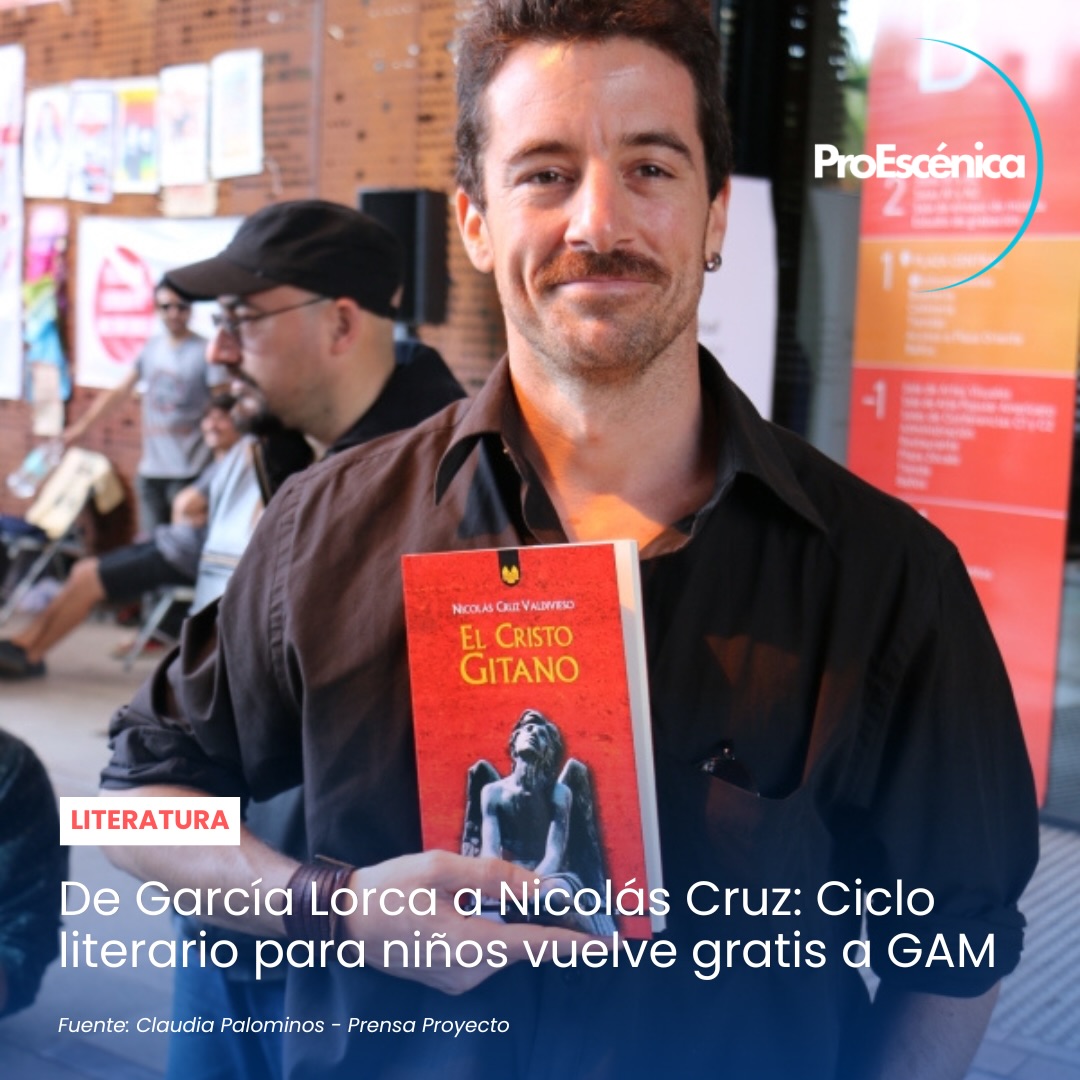 📚✨ La literatura también se vive, se juega y se imagina.
Desde Federico García Lorca hasta el escritor chileno Nicolás Cruz, Itinerancias Literarias para Primeros Lectores vuelve a GAM con dos encuentros gratuitos para niñas, niños y sus familias.
🐌 Caracol, cuentacuentos multimedia inspirado en Lorca, invita a las primeras infancias a descubrir la poesía a través de la narración, la ilustración, la música y el juego.
✍️ Y el sábado 29 de agosto, Nicolás Cruz compartirá con niñas y niños cómo nacen las historias, los personajes y la literatura.
Una iniciativa que acerca los libros a las nuevas generaciones y transforma la lectura en una experiencia artística, afectiva y colectiva. ❤️
📍 BiblioGAM | Alameda 227, Santiago
🎟️ Entrada gratuita
👧 Caracol: desde 4 años | 22 de agosto, 16:00 h
👦 Encuentro con Nicolás Cruz: desde 7 años | 29 de agosto, 16:00 h
👉 Revisa todos los detalles en ProEscenica.cl