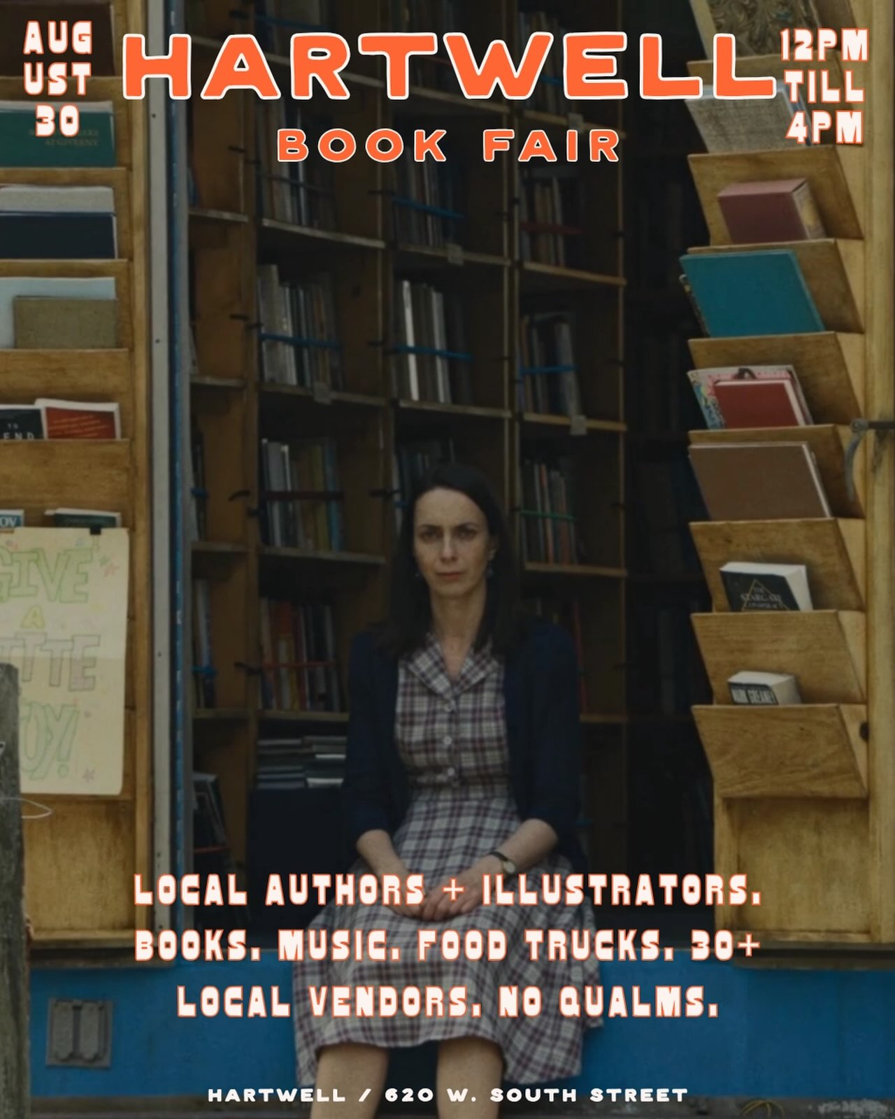 The Hartwell book fair is Sunday, August 30th from 12-4pm. 📚Come check out over 30 local vendors including authors, illustrators and book dealers of every genre. Stay for the food, live music, cold beer and good vibes!