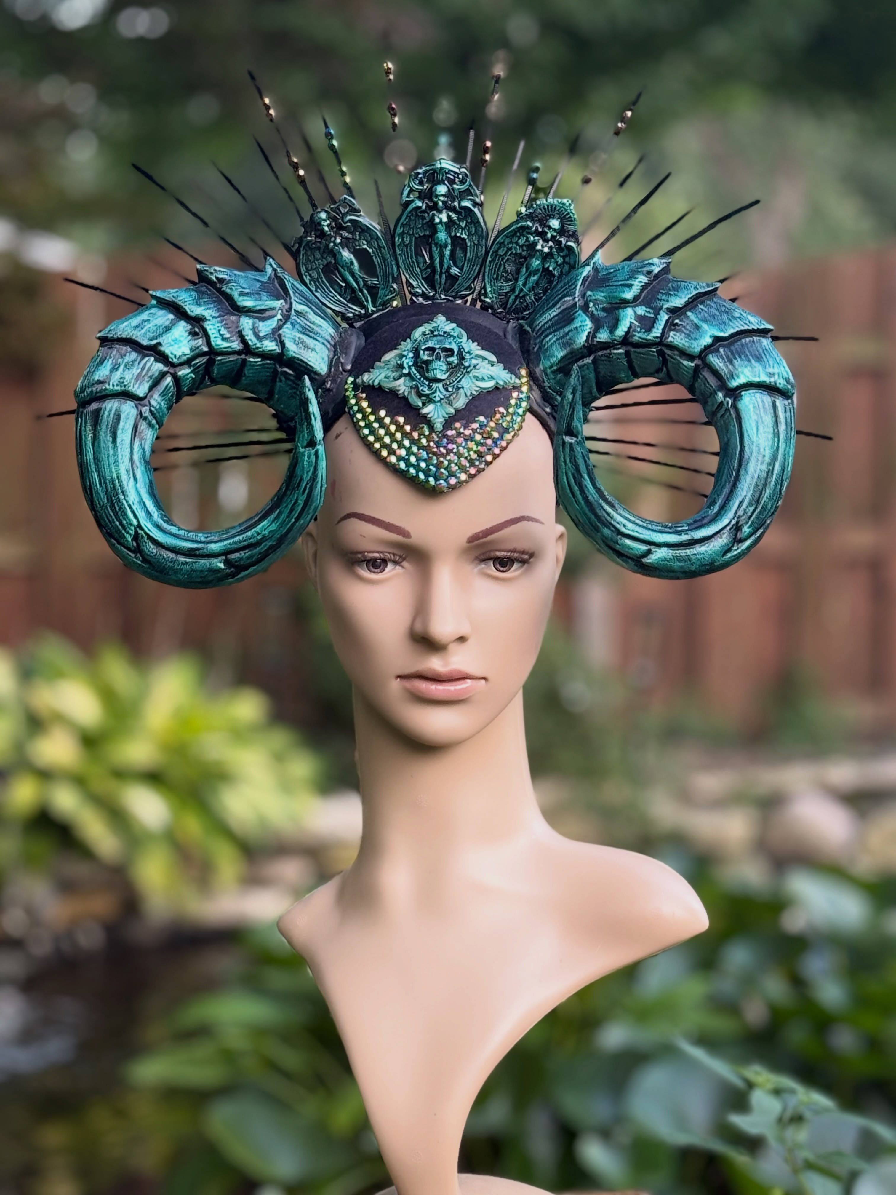 Now available Midnight witches headdress #witch #ritual #witchheaddress #makeawish #dark