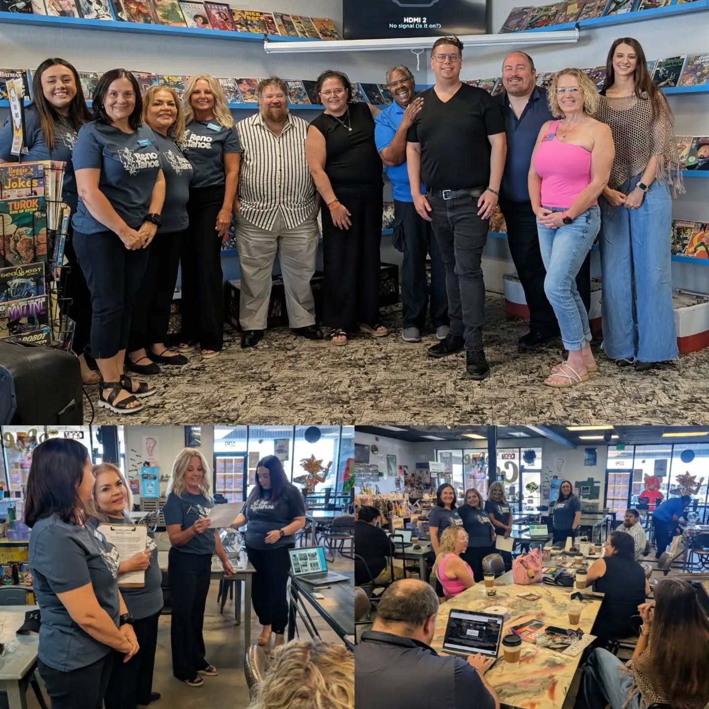 Everyone looking fabulous at Rainbow Roasts this morning for @glccnevada! With a great presentation from @renotahoe and prizes. Some pretty cool concert tickets were won this morning! DM to attend the next one and find out what you've been missing.
Shout-out to our member @coffee.n.comics for always being so accommodating! #diversity #businessgrowth #chamberofcommerce #zakunscripted