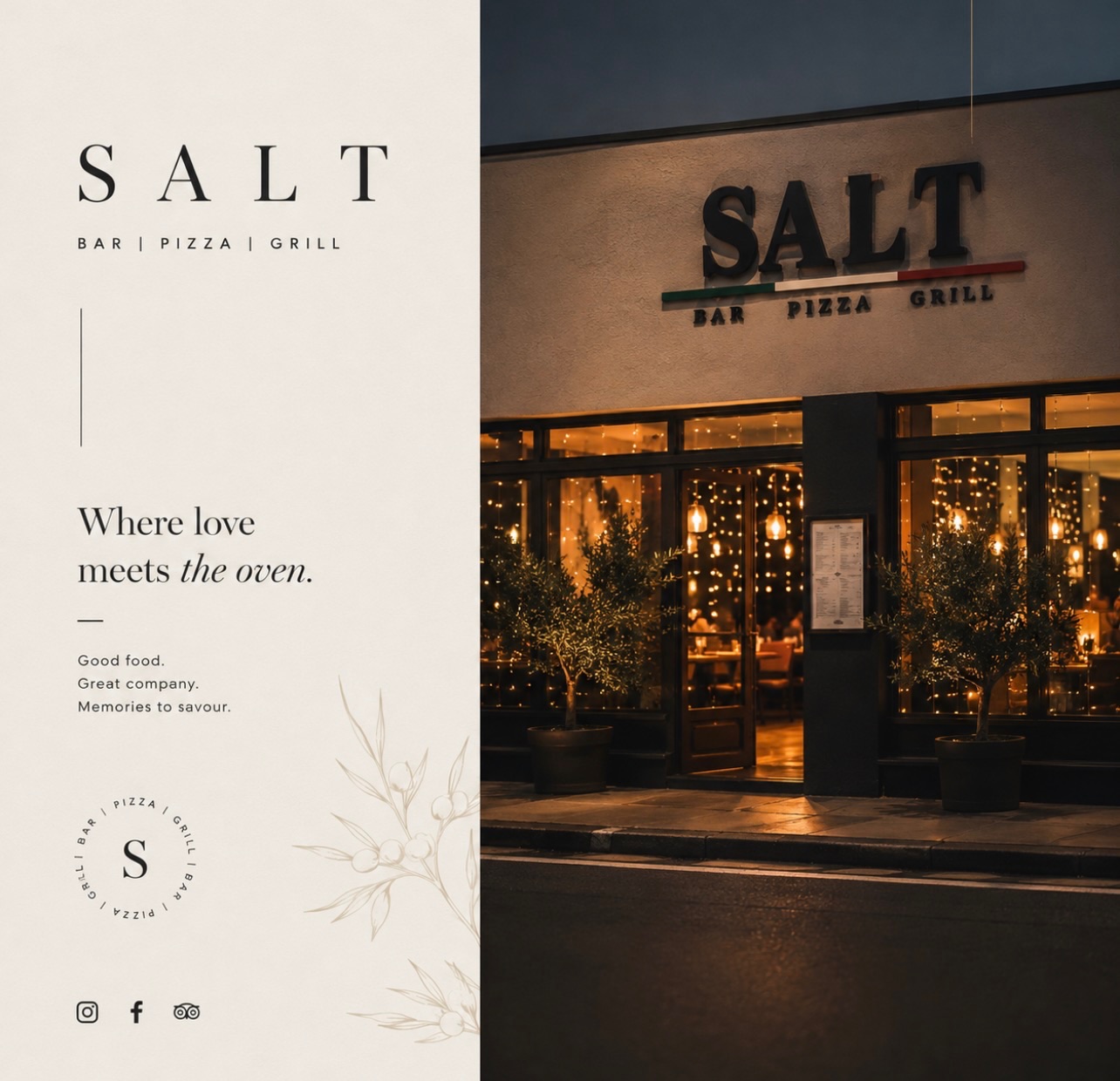 Golden evenings, Italian soul, and a table worth lingering at.
At SALT, every detail is made for slow dinners, good company, and memorable moments.
📍 Maldon High Street, Essex
#saltbarpizzagrillmaldon #essexdining #italiandining #restaurantaesthetic #luxurydining