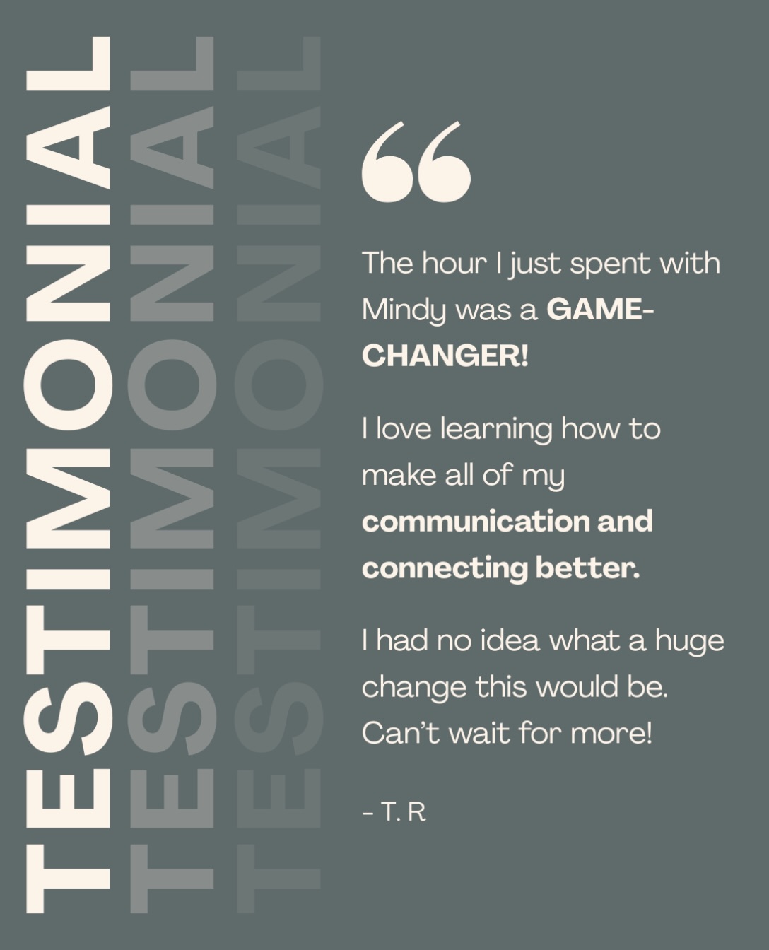One hour. That’s it. That’s the whole game-changer.
Not a year of work. Not a total life overhaul. Just one hour of someone actually paying attention to how you communicate, and suddenly you can’t unsee all the ways you’ve been making it harder than it needs to be.
This is why I love this work!
#MindyBaer #ClientLove #VoiceCoaching #BeHeard #CommunicationSkills