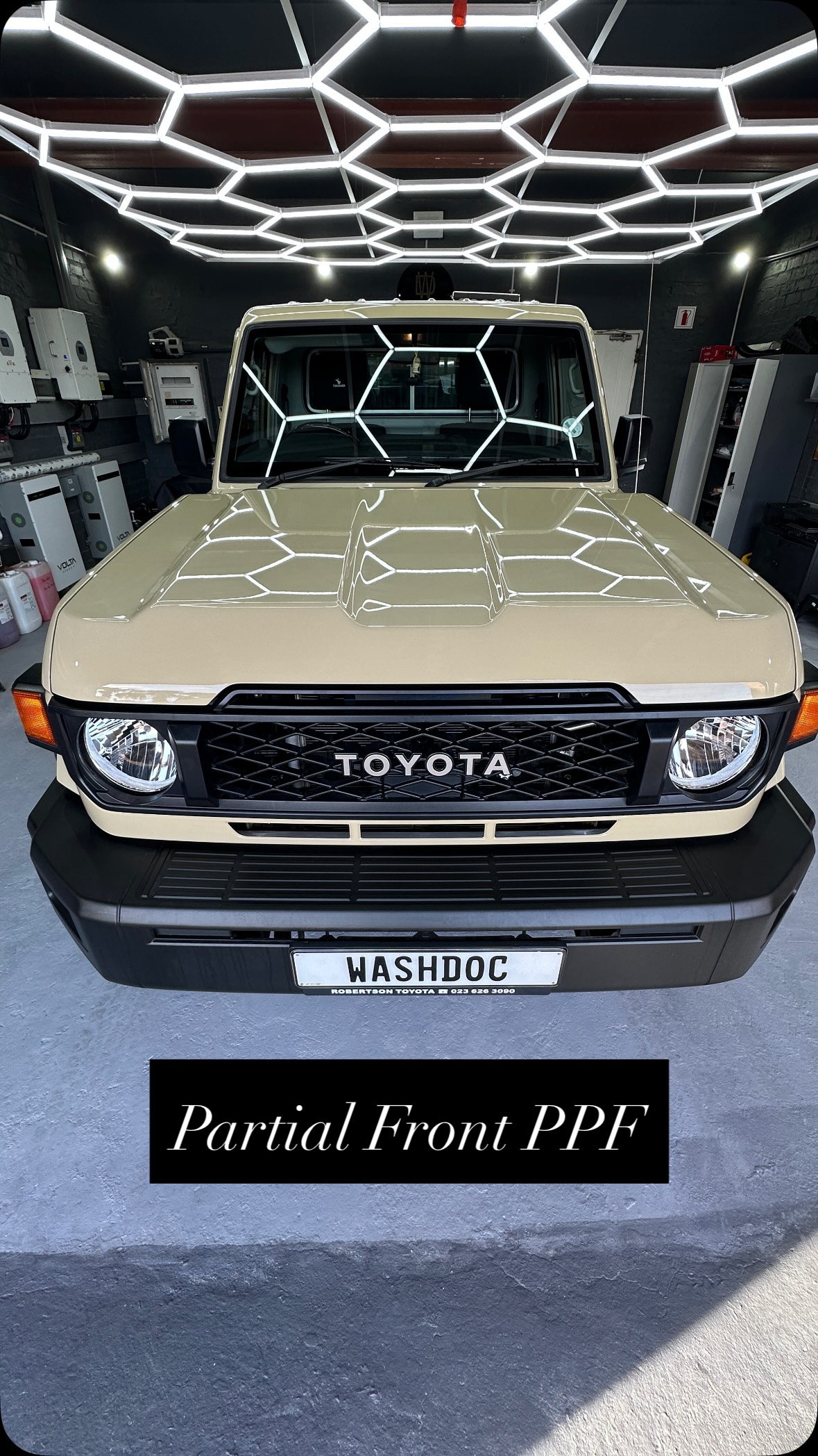 Shielding the high-impact zones before hitting the trail. 🛡️
This Toyota Land Cruiser 70 Series received a Partial Front Paint Protection Film (PPF) package to protect against stone chips, road debris, and harsh conditions—without altering that iconic look.
📍 DM us today to book your paint protection service.
#ToyotaLandCruiser #LandCruiser70 #PartialFrontPPF #PaintProtectionFilm #CarDetailing
WashDoc