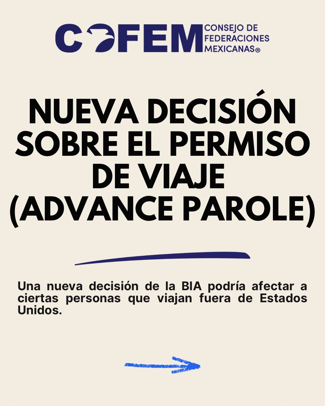 ✈️ ¿Tienes Advance Parole o estás pensando en viajar?
Conoce los cambios recientes y cómo podrían afectar a ciertas personas con presencia ilegal previa.
📲 Desliza para informarte y comparte esta información con tu comunidad.
⚠️ Si estás considerando viajar, consulta con un abogado de inmigración o representante acreditado antes de salir de Estados Unidos.
Esta información es educativa y no sustituye la asesoría legal individual.