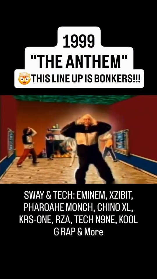 🤯Do you remember this song from 1999???⬇️
"The Anthem" by @realsway & DJ KING TECH featuring @eminem @pharoahemonch @kgrfilms @chinoxl @teacha_krsone @rza @propmasterretro @therealtechn9ne