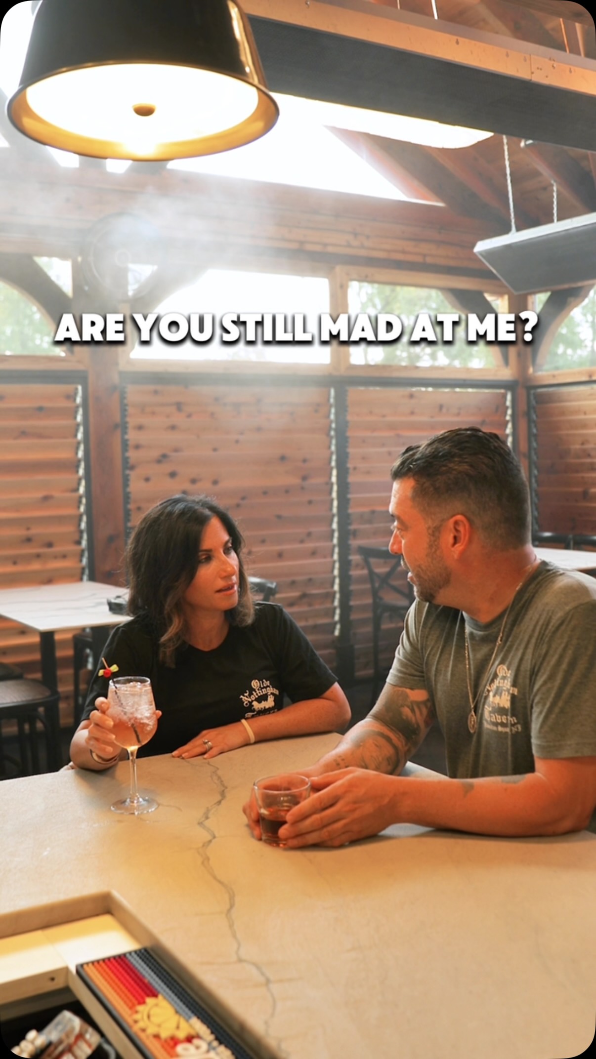 Working with your spouse means knowing when the conversation is OVER. 😂
Sammy: “Are you still mad at me?”
Lucy: “NO. I’m fine.”
Moves chair.
Sammy asks AGAIN.
Moves chair again.
Sammy… WHAT MORE DO YOU NEED?!
She’s communicating through FURNITURE.
THE CHAIR HAS SPOKEN. Stop asking questions.
Couples who work together… you know. 😂