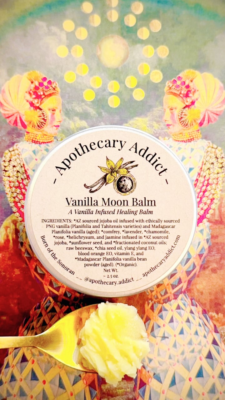 🌑🌒🌓🌔🌕🌖🌗🌘🌑
**THE VANILLA MOON BALM** 🌙✨
As summer begins its slow turn toward autumn, this is one of the balms I reach for again and again here @apothecary.addict 🌕🌿🤎
And if you’ve ever asked me, *“Which one should I use if I just want incredibly soft skin?”* — **this is the one I recommend.** 🤍
Vanilla Moon is a true all-purpose botanical balm: silky enough for hands, elbows, heels, dry patches, cuticles, and anywhere else that could use a little extra love. It’s rich and nourishing without feeling complicated or fussy.
Long-infused vanilla beans, healing herbs, luxurious oils, and raw beeswax come together slowly, in small batches, with plenty of time for everything to mingle.
Warm vanilla. Botanicals. Golden oils. Soft skin. ✨
And perhaps it’s fitting to share it now, beneath a nearly new moon—the quiet beginning of another lunar cycle. 🌑
“The moon, like a flower
In heaven’s high bower”
— Sara Teasdale, *The Moon*
A little reminder to savor the season—and your skin. 🌿🤍
#vanillamoonbalm
#softskin
#apothecaryaddict
#botanicalbalm
#slowalchemy