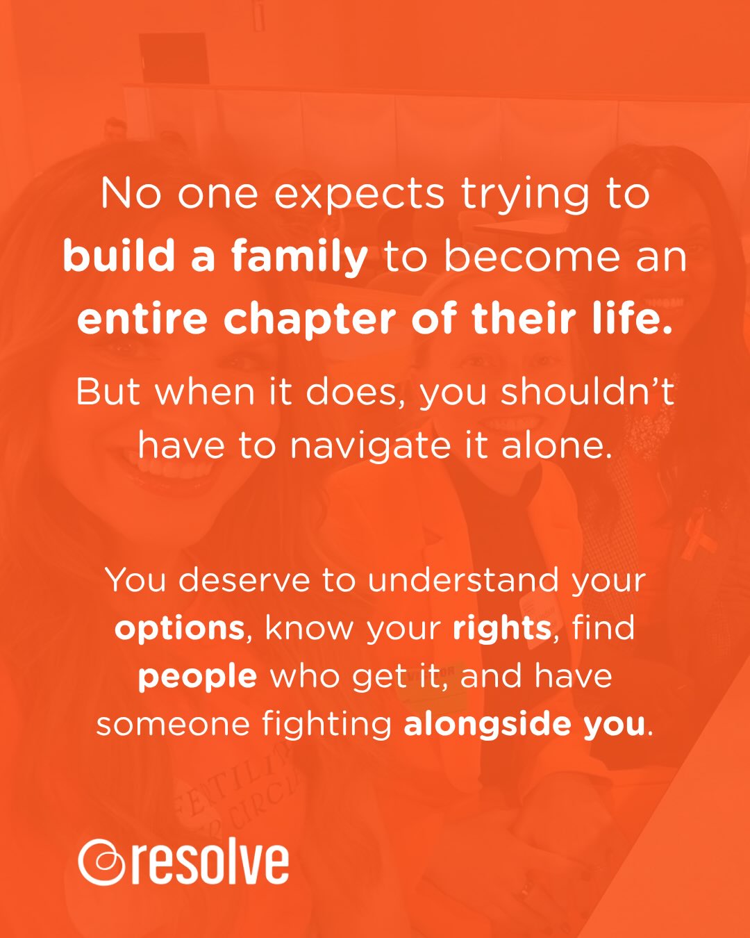 A lot of new people have found us this week, so we wanted to say hi!
Whether you’re navigating your own family building journey, supporting someone you love, or simply want to learn more, we’re glad you’re here.
We’re RESOLVE. We educate, advocate, connect, and support, and we’d love to have you in this community.
Join us here @resolveorg