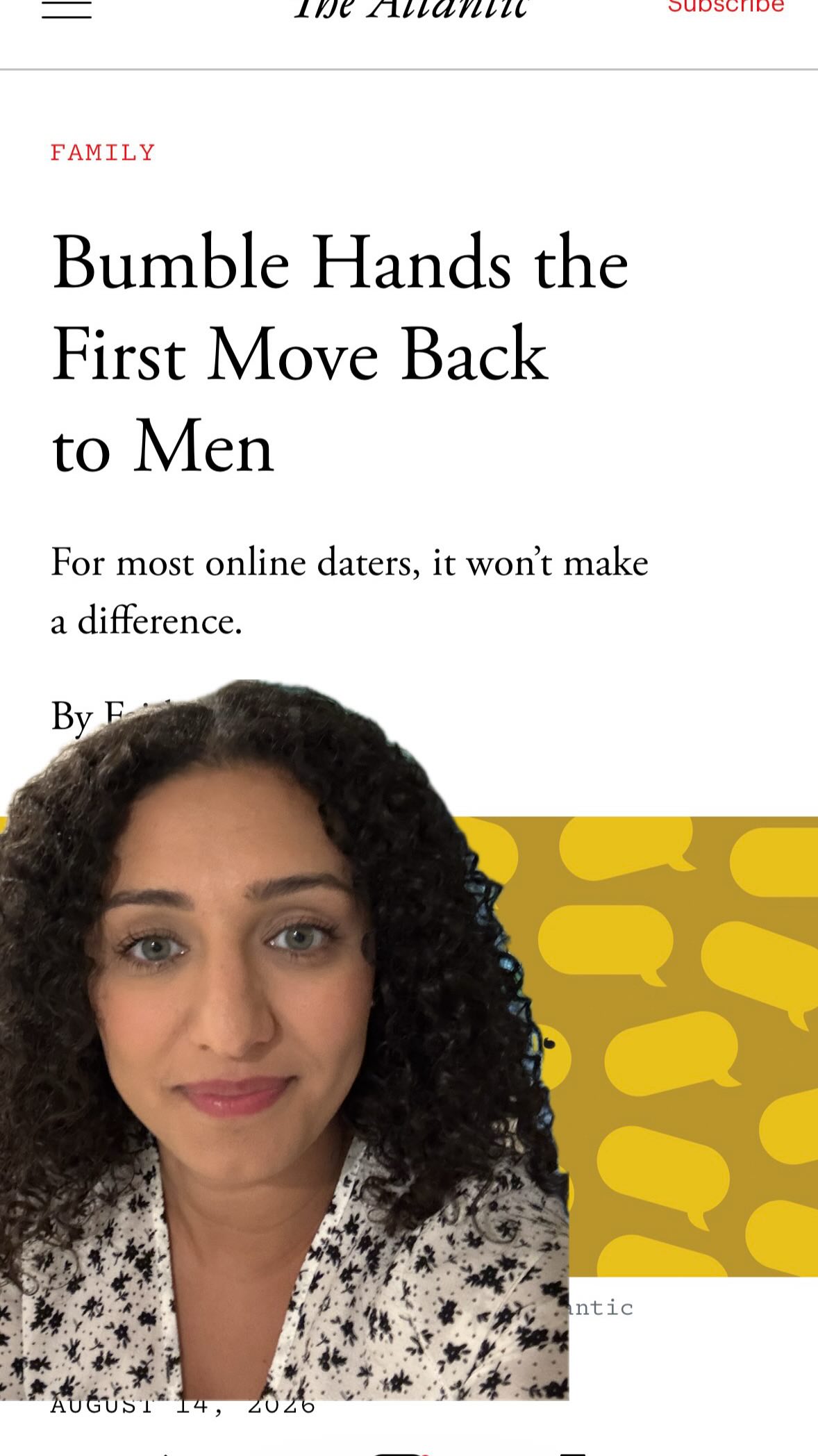 Good on Bumble for going back to the way it was meant to be!
I still prefer you meet in person though 😉