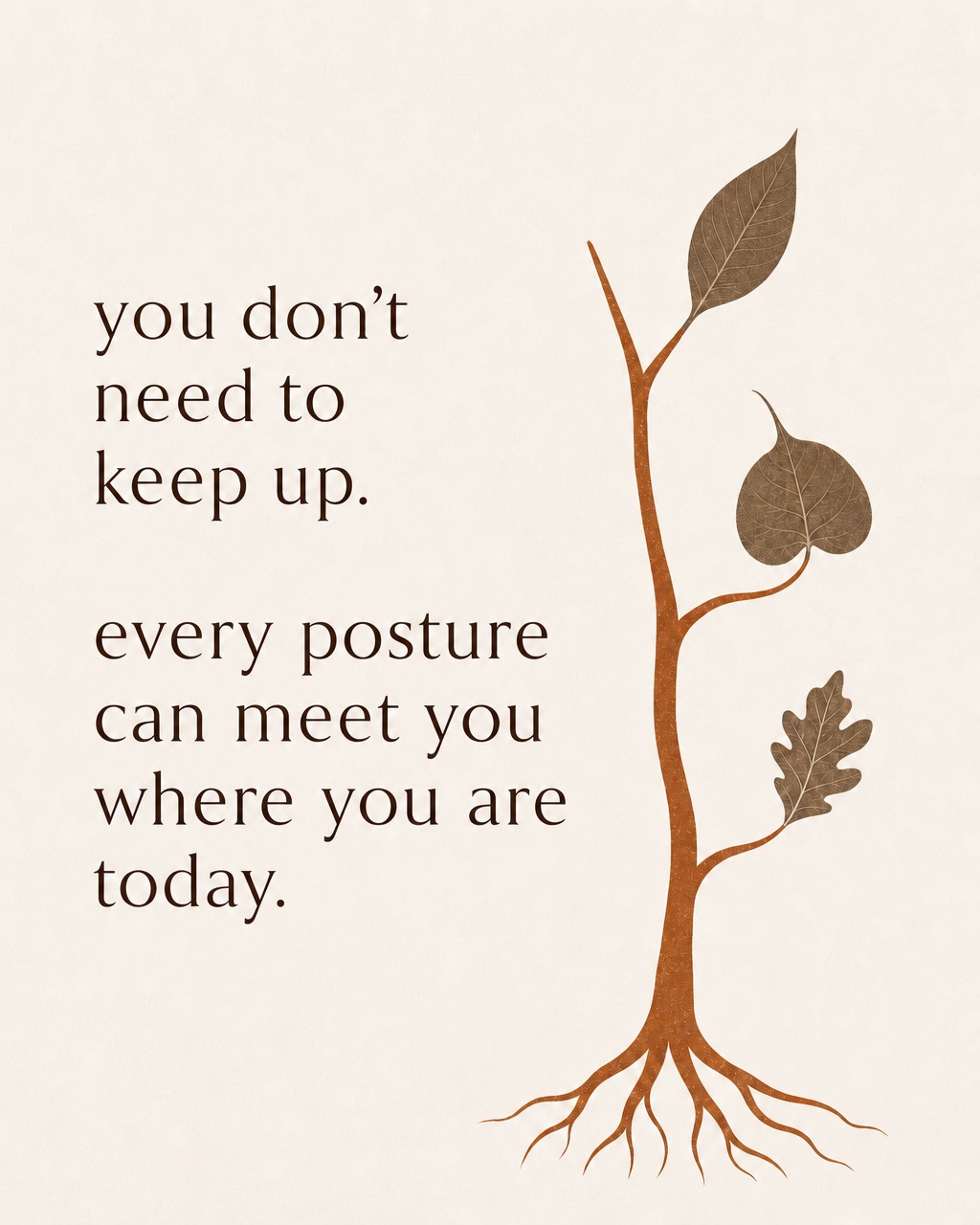 Look around the room in any yoga class.
One person is exploring the fullest expression of a posture.
Another is supported by a block.
Someone else has chosen Child's Pose.
Nobody is doing it wrong.
They're simply practising from where they are today.
One of the biggest misconceptions about yoga is that everyone in the room should be doing the same thing.
But yoga has never been about keeping up.
It's about paying attention.
To your body.
To your breath.
To the season of life you're in.
Every posture offers many possibilities. Sometimes the deepest practice isn't moving further into a pose.
Sometimes it's recognising that today your body, your energy or your heart needs something different.
That's why we don't teach one "right" version of a posture.
We teach people.
To listen.
To adapt.
To practise with honesty rather than comparison.
Whether it's your first class or your thousandth, you don't have to earn your place here.
You already belong.
If you're thinking about trying a class, we'd love to welcome you.
๐ค
#TempleOfYoga #BanburyYoga #YogaBanbury #YogaForEveryBody #ComeHomeToYou