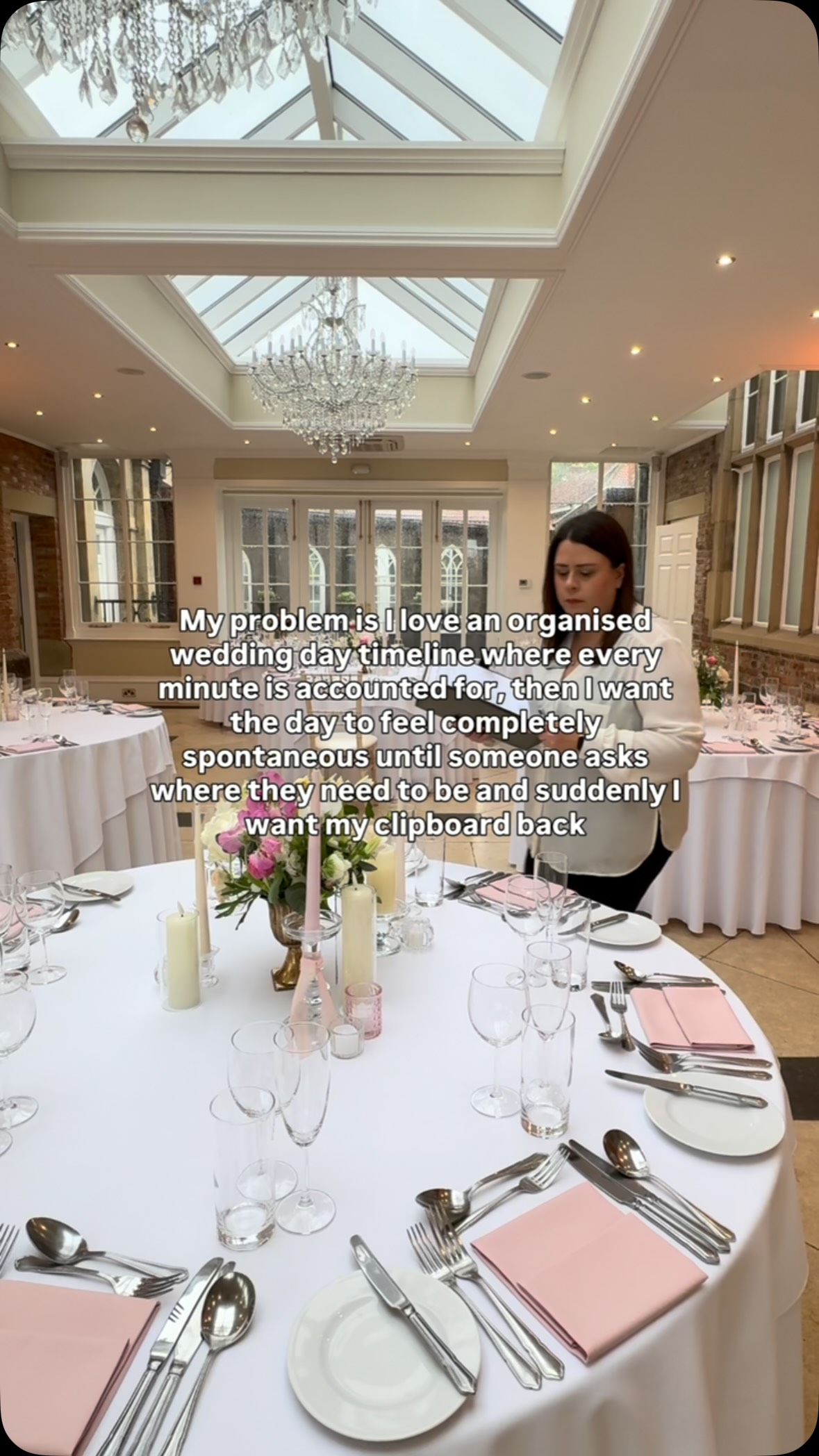 The wedding planner paradox 😂
I want your wedding day to feel effortless, relaxed and completely spontaneous…
but I also want to know exactly where everyone needs to be, when every supplier is arriving and what’s happening next.
Because the best wedding days look spontaneous, but behind the scenes there’s usually a very organised timeline making it all happen.
And honestly, I wouldn’t have it any other way!
———
#WeddingPlannerUK #WeddingPlanning #WeddingTimeline #UKWeddingPlanner #WeddingPlanningTips