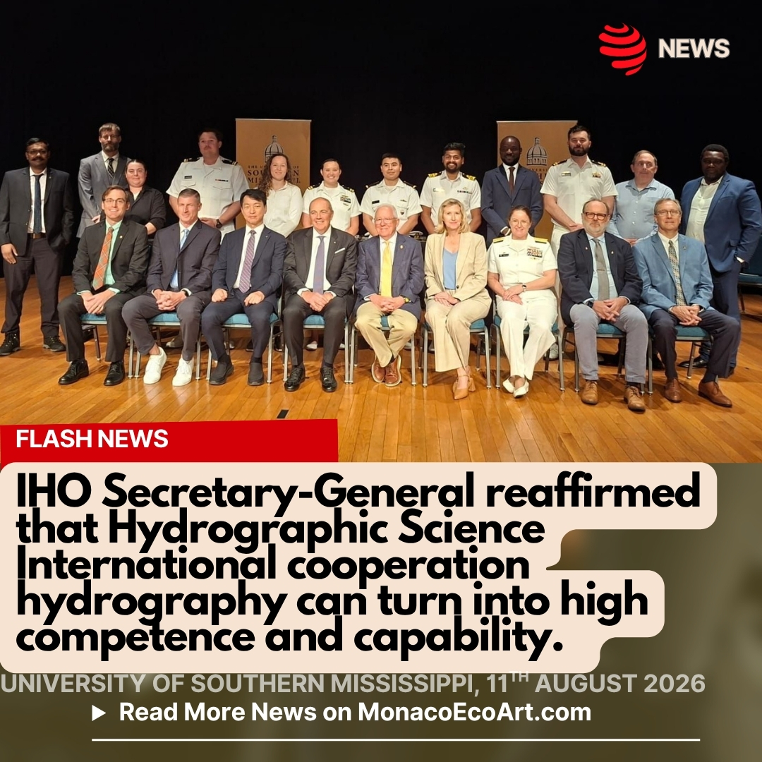 @mo.eco_art MonacoEcoArt.com #flash #news #lHO #cooperation #hydrography ⚓🌊🌐 International cooperation in hydrography can be transformed into professional #competence and lasting national and regional #capability, this is the outcome of keynote speech conveyed on the 11th August 2026 by Rear-Admiral Luigi Sinapi, the Secretary-General of the @ihohydrography, within the the graduation #ceremony for the Category A Master of Science in Hydrographic Science at The @officialsouthernmiss (USM), which put on the spotlight the joint project between the IHO, the @korea_republic (ROK), and the @usnavy 🚢🛳️ Founded in 1999, the program has graduated hundreds of national and international #experts, creating crucial regional capabilities in #ocean mapping and #safety: the project sponsors two students each year from different IHO member countries to join the master’s program, notably 27 graduates have finished the program from 16 countries 🧠💡After completing their training, #participants become #knowledge multipliers inside their home workplaces, while spreading #expertise to #strengthen entire organisations in order to advance global technical development, leading workshops, sharing modern surveying techniques with coworkers, building steady capacity and improving communication 📊🛰️ During the graduation week, Director Sinapi also looked at cutting-edge research, visiting the USM School of Ocean Science and Engineering to examine new autonomous ocean-monitoring tools, while meeting #leaders at the University of Mississippi to discuss how hydrography connects with #marine #science, new technology, and maritime #law 🛡️⚙️We must always remember that oceans do not stop at national borders, thus no single country can map the deep seas or monitor changing coastlines alone, counting on IHO and related organisations to share resources and data as well as learning from each other’s successes and mistakes📸 © IHO - Layout and Contents by: © MonacoEcoArt.com