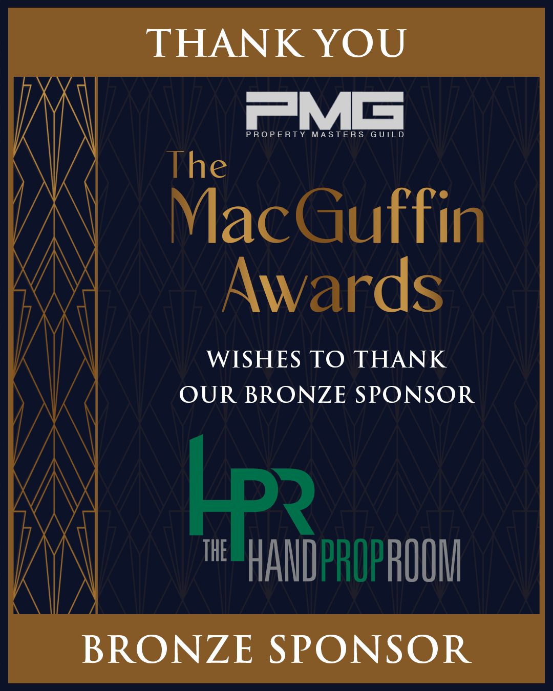 Big thanks to The Hand Prop Room for sponsoring this year's MacGuffin Awards show. We can't wait to see you there!