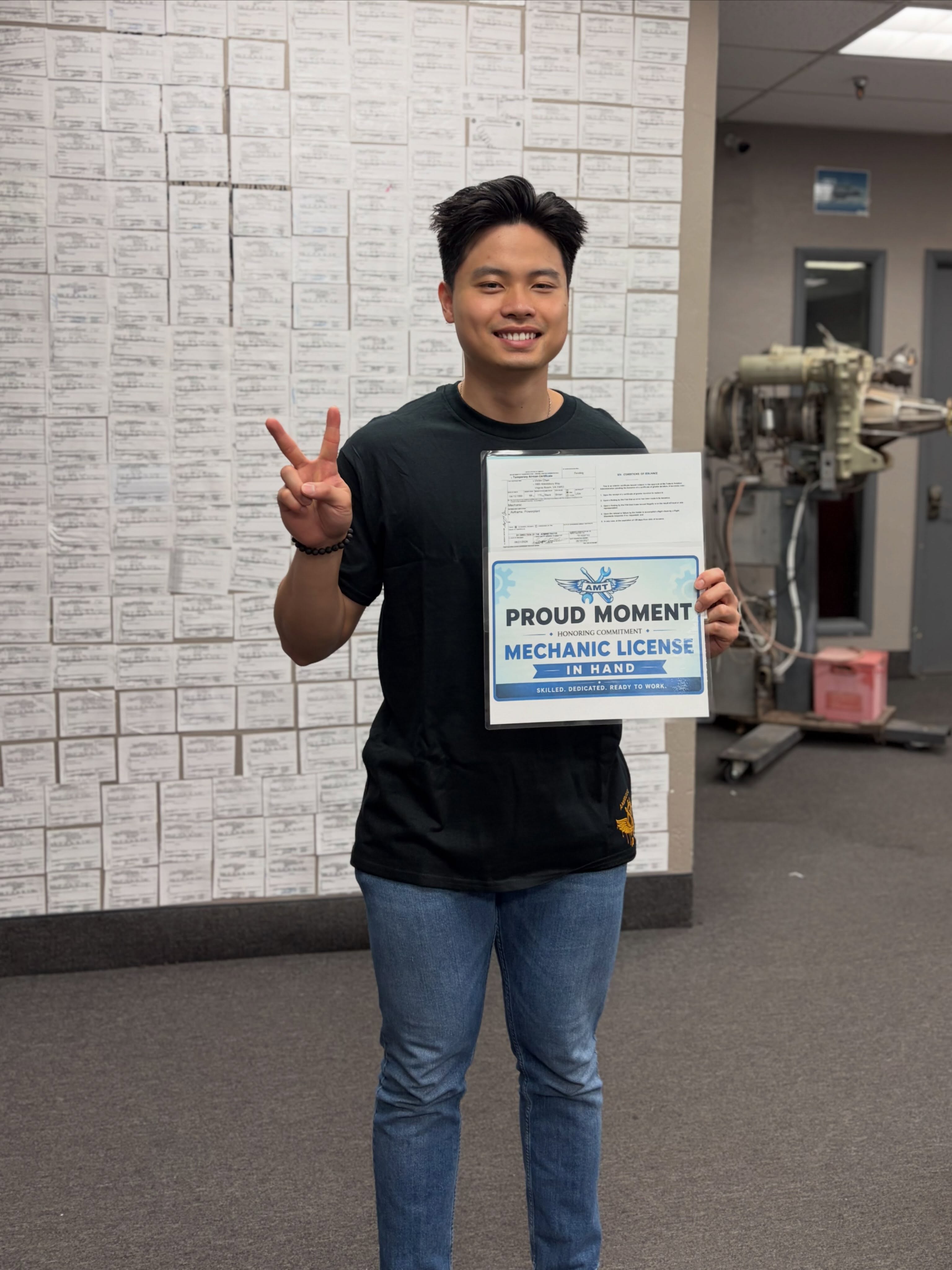 Quote: “Opportunities don’t happen. You create them.” — Chris Grosser
Today, another hardworking student becomes a licensed aviation professional. Congratulations on an accomplishment that represents dedication, discipline, and determination.
#AmericasBestAMT #AviationExcellence #FAAApproved #AMTSuccess #LicensedAP