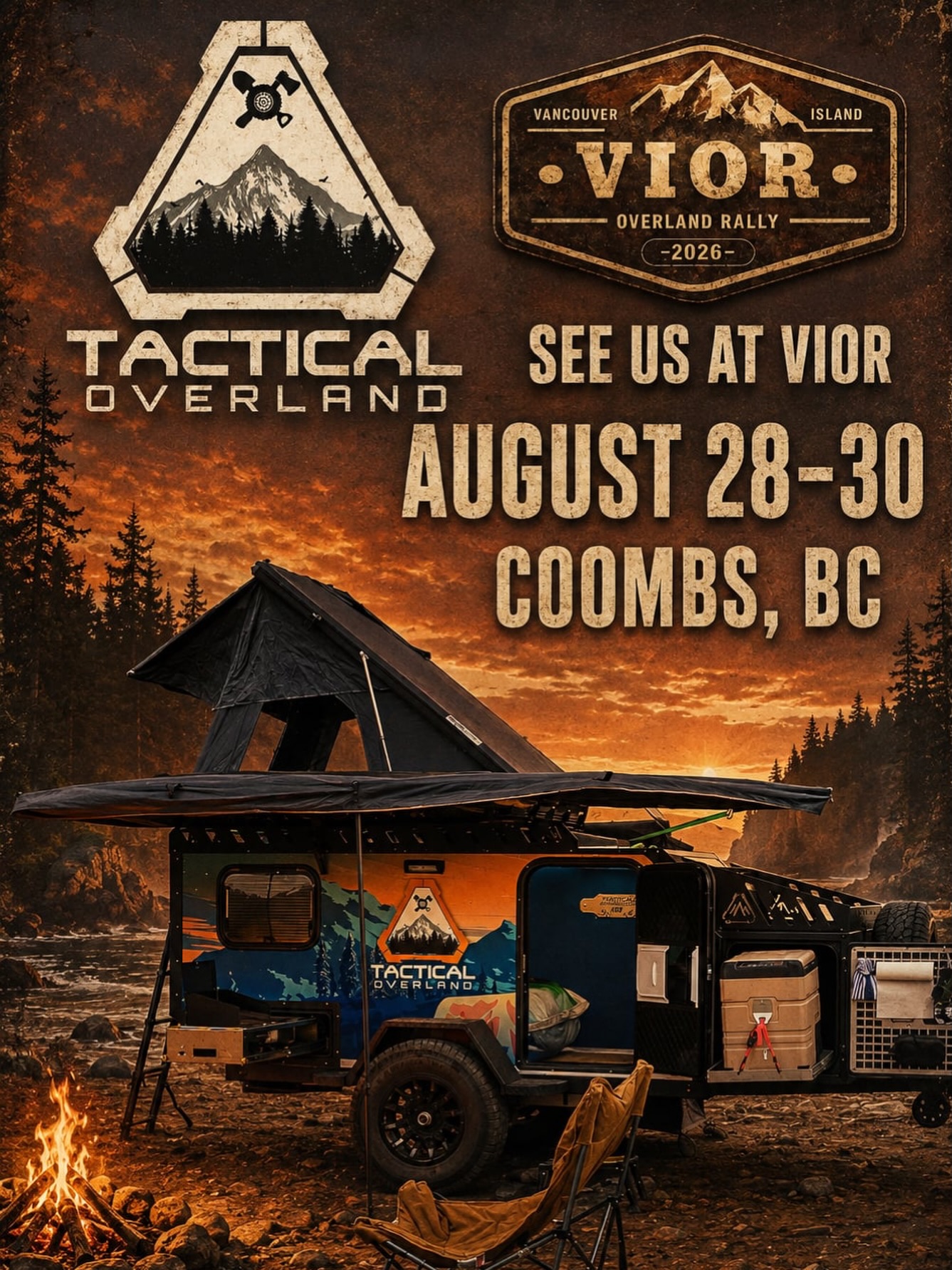 🚙 WE’RE HEADED TO VANCOUVER ISLAND! 🇨🇦
Tactical Overland is hitting the road and heading to the Vancouver Island Overland Rally August 28–30!
We’re excited to be part of a weekend built around everything we love: overlanding, adventure, great people, and getting outside.
Come check out the Tactical Overland setup, talk trailers, gear and getting off the beaten path, and say hello to the crew!
Whether you’re just getting started or your rig is already fully built, come hang out with us. 👋
📍 Coombs Rodeo Grounds — Parksville, BC
📅 August 28–30
#overlandlife #madeinalberta #camping #outdoors #campingseason