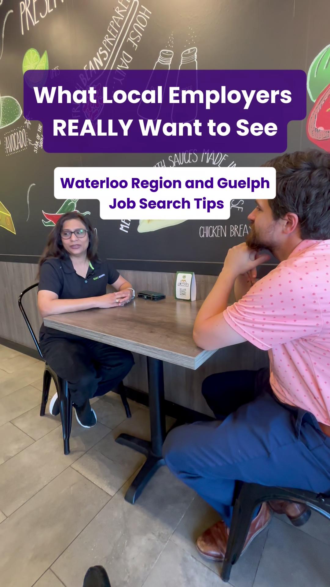 Starling Employment Consultant Tylor has been connecting with local businesses to uncover hiring tips straight from employers. Most recently, he met with Kinnari, Owner and Manager of Kitchener's GUAC Mexi Grill, to learn what makes a candidate stand out and what she looks for when growing her team.
Stay tuned for more valuable insights to help you land your next opportunity!