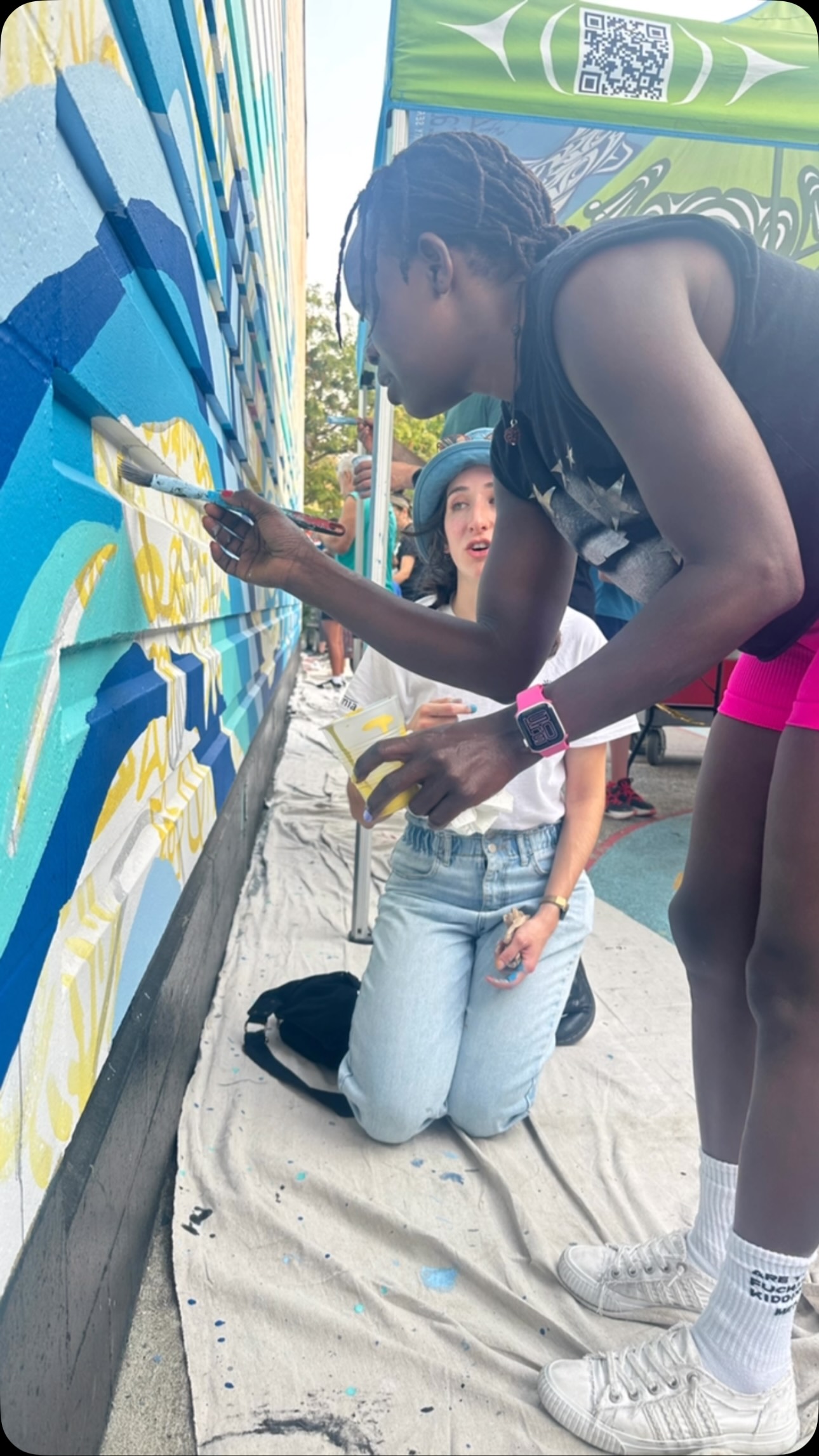 Collaborating on this mural to celebrate 50 years of @50mural Thank you for letting me be a small part of it! @britanniacentre @nataliaboterophotographer @clarissabanosart