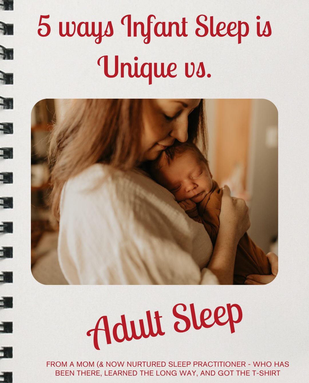 Many mainstream messages about infant sleep can make parents feel like something is wrong if your baby wakes up at night, can’t fall asleep alone, or that they need support going back to sleep. I know- because we heard many of those messages on our journey with our son💛
But the good news is - there are ways to help optimize your little ones sleep, that help build attachment and their development- not override it! And learning how infant sleep is unique - can really help us feel more confident about what is normal, and what CAN be improved along the way.
and also to help YOU feel supported through the hard nights too.
Stay tuned for part 2 coming soon with 3 more features that make infant sleep unique to adult sleep! (Applies to littles between the ages of 0-3 years old 👶🏻)
In the mean time, drop the comment SLEEPYMAMA below for more info on upcoming offerings!
#nurturedsleep #sleepsupport #sleepymama #circadianrhythm #everyoneisunique
—